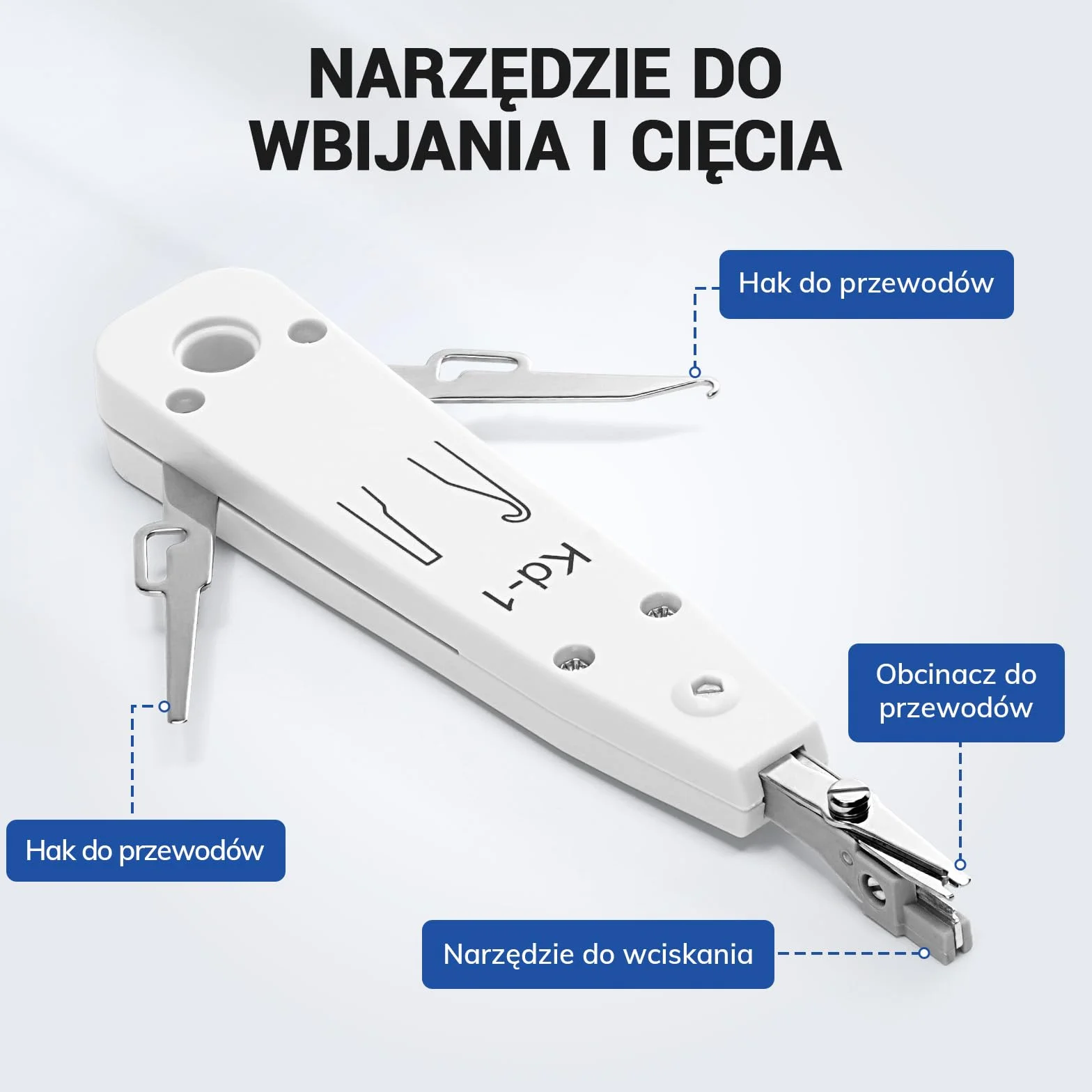 SGILE Zestaw narzędzi zaciskowych RJ45, zestaw narzędzi do Cat5 Cat6 Cat7, narzędzie do ściągania izolacji i cięcia typu pass-through, zestawy konserwacyjne kabli Ethernet, tester kabli, Cat5/6/7, 25