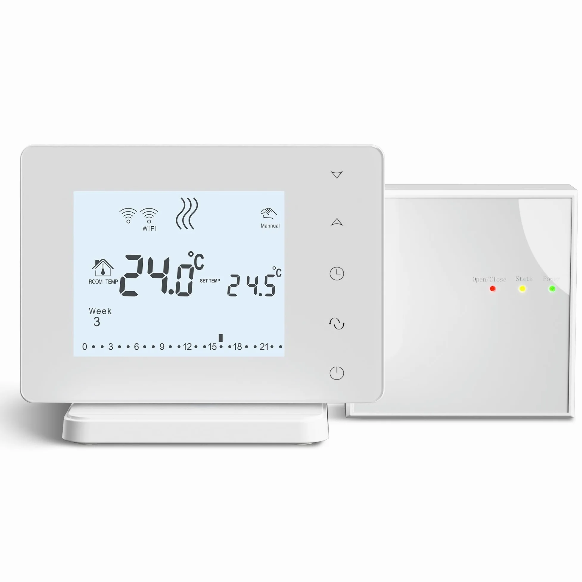 Beok inteligentny termostat do wodnego ogrzewania podłogowego i kotła gazowego, bezprzewodowy programowalny termostat pokojowy RF i WiFi, kompatybilny z aplikacją Tuya Smart Life i sterowaniem