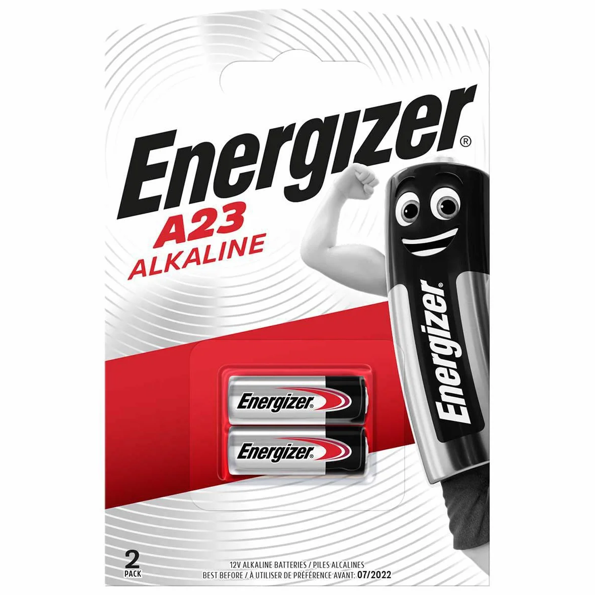 Energizer A23 639336 Baterie Alkaliczne, Srebrny/Czarny, 2 Sztuki