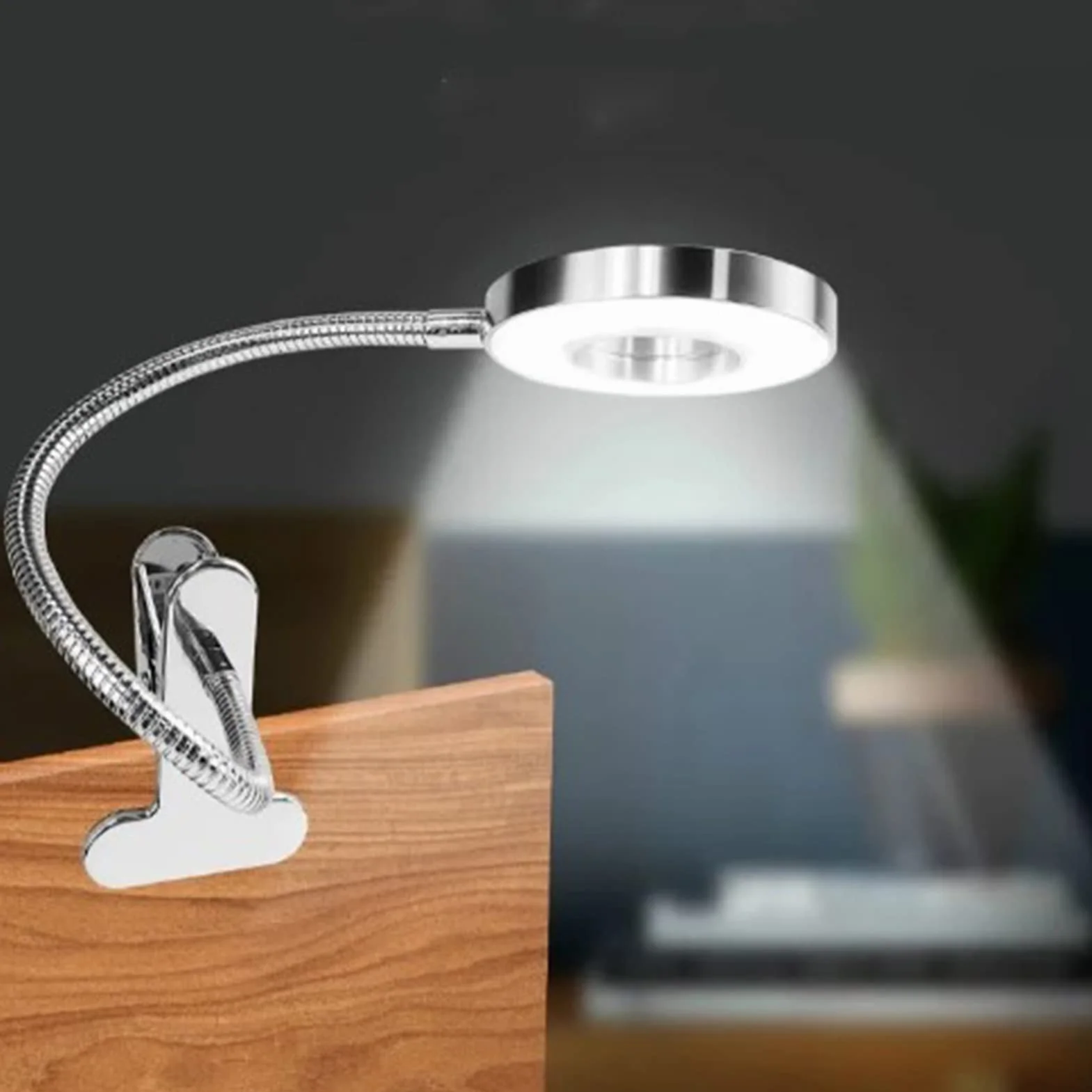 TARSHYRY Przenośna Lampa LED z Klipsem z Regulowanym Ciepłym i Chłodnym światłem, Elastycznym Oświetleniem USB do Tatuażu w Salonie, konstrukcją przyjazną dla Okularów