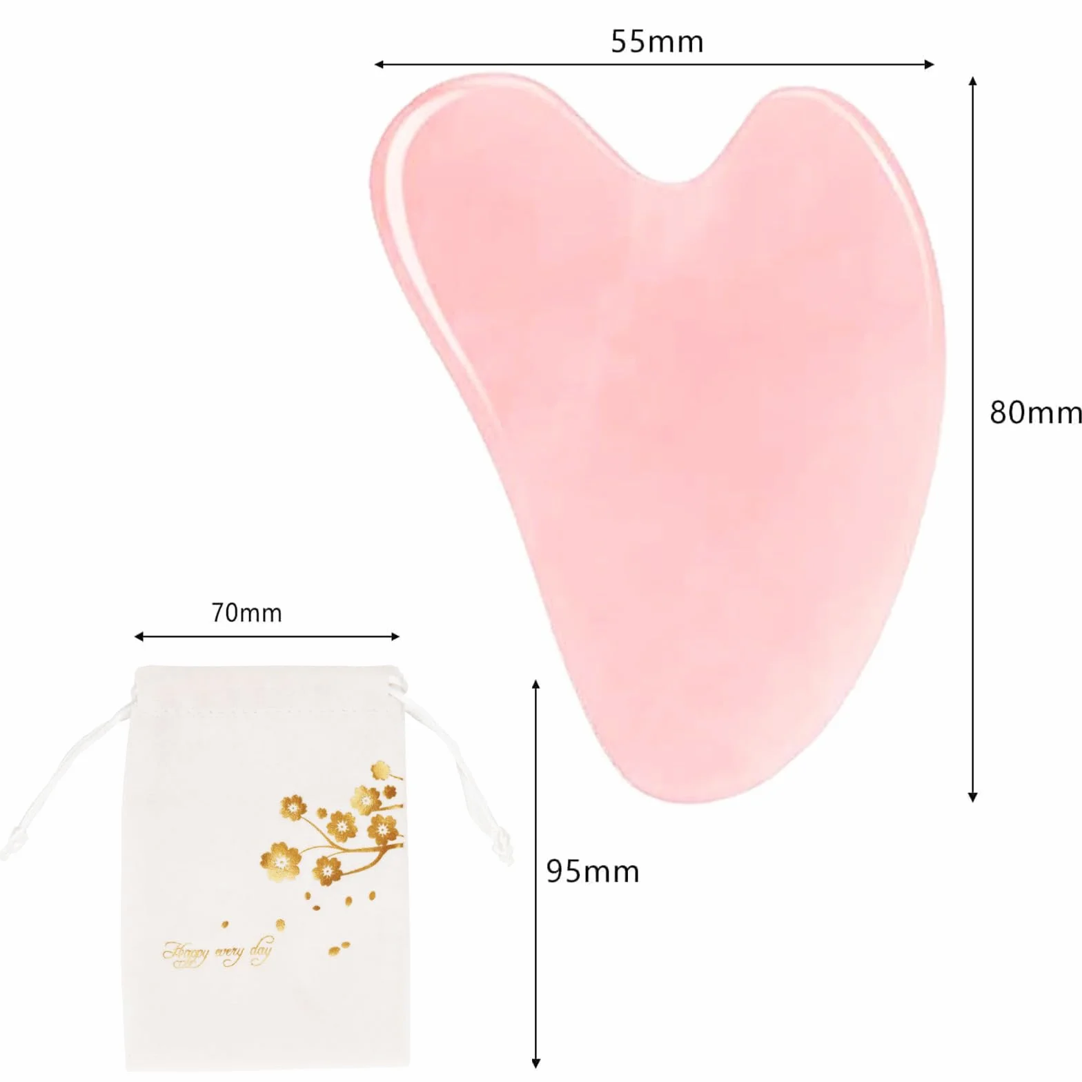 Gua Sha narzędzia do pielęgnacji twarzy, oczu, szyi, w 100% naturalny jadeitowy kamień do pielęgnacji skóry, piękna i rozluźniania mięśni ciała
