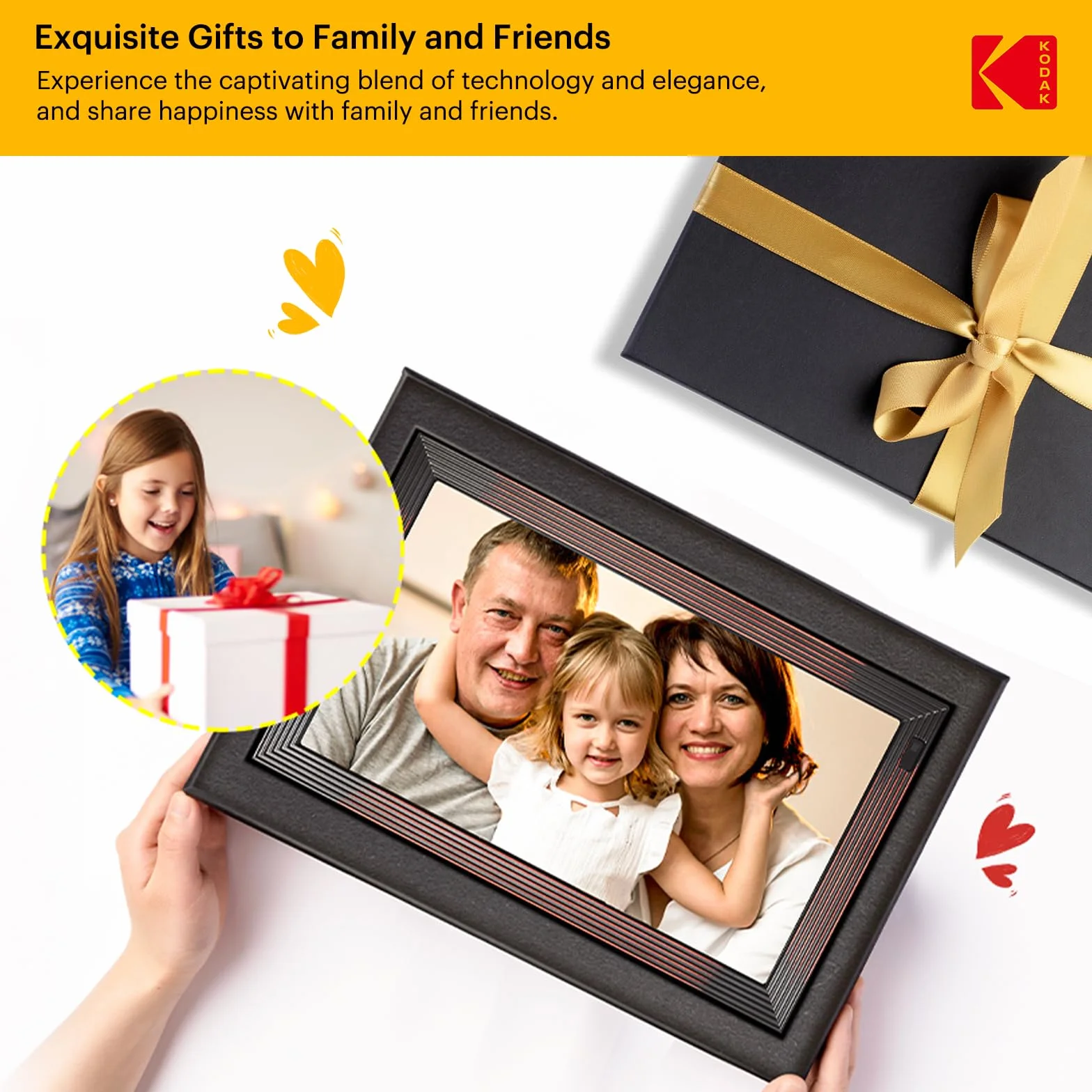 KODAK 21,5 cala Cyfrowa ramka na zdjęcia FHD Wi-Fi 32 GB