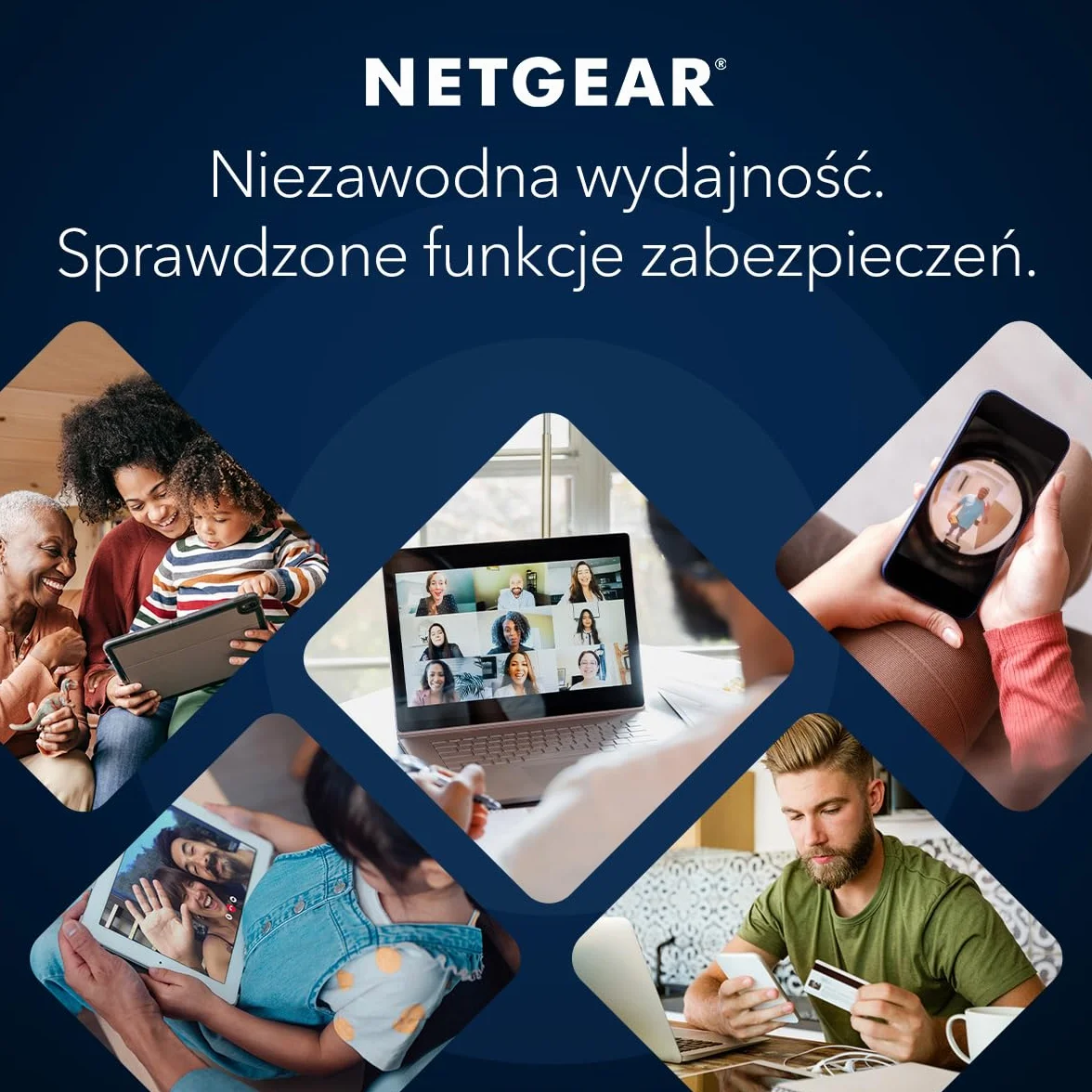NETGEAR Orbi Dodatkowy satelita Mesh WiFi 7 RBE370 BE3600 3,6 Gb/s 120 m2
