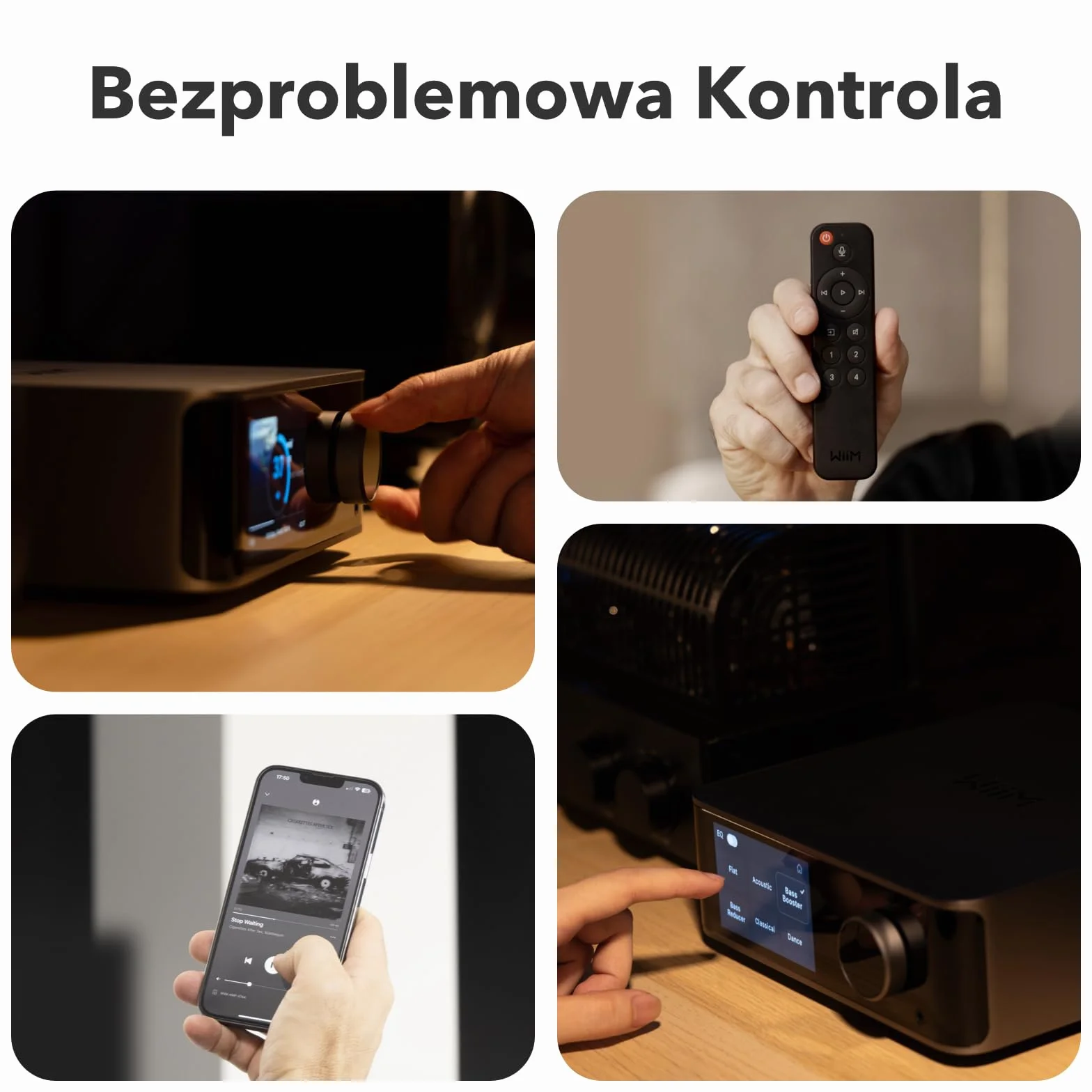 WiiM Ultra Streamer Cyfrowy Przedwzmacniacz 3,5" Ekran Dotykowy GoogleCast Alexa HDMI ARC Phono Szary