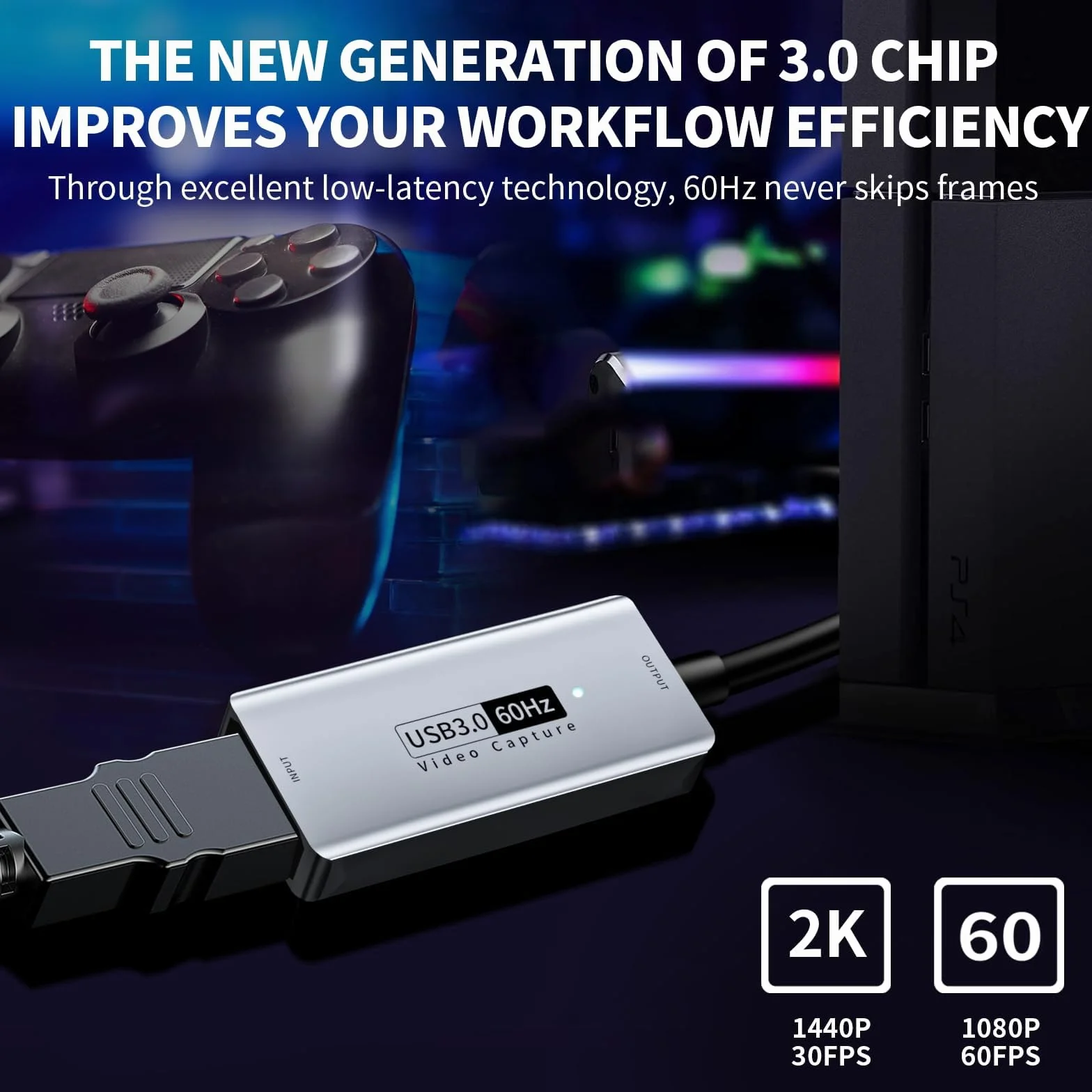 Newhope karta przechwytywania wideo, karta przechwytywania 4K HDMI na USB C 3.0, 1080p HD, 60 kl./s, na żywo i nagrywaj wideo, audio, do gier, przesyłania strumieniowego, nauczania, wideokonferencji