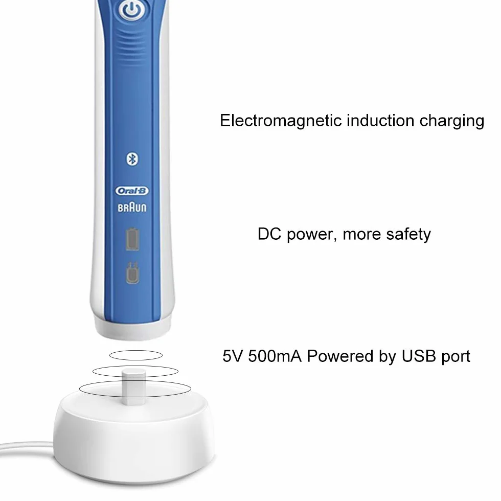 Elektryczna ładowarka do szczoteczek do zębów Oral-B, uniwersalne połączenie portu USB