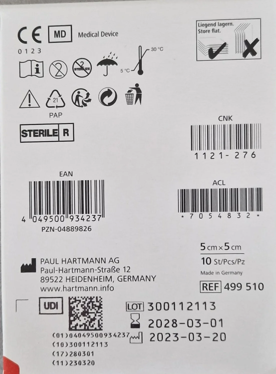 Atrauman sterylne opatrunki 5 x 5 cm firmy ATRAUMAN