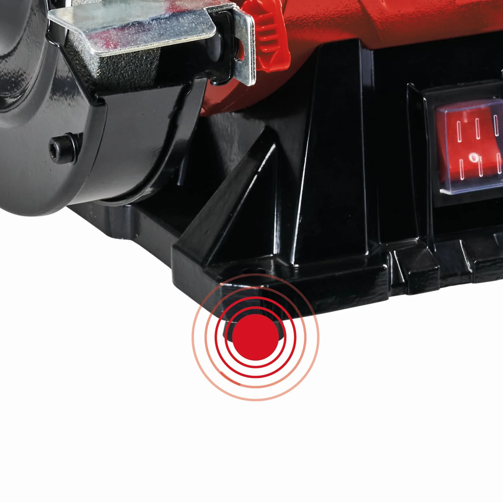 Einhell Podwójna szlifierka TC-BG 150 B (maks. 350 W, ściernica Ø 150 mm, ochrona przed iskrami, korekty kształtu i szlifowanie, w tym ściernica gruboziarnista K36, tarcza szczotkowa)