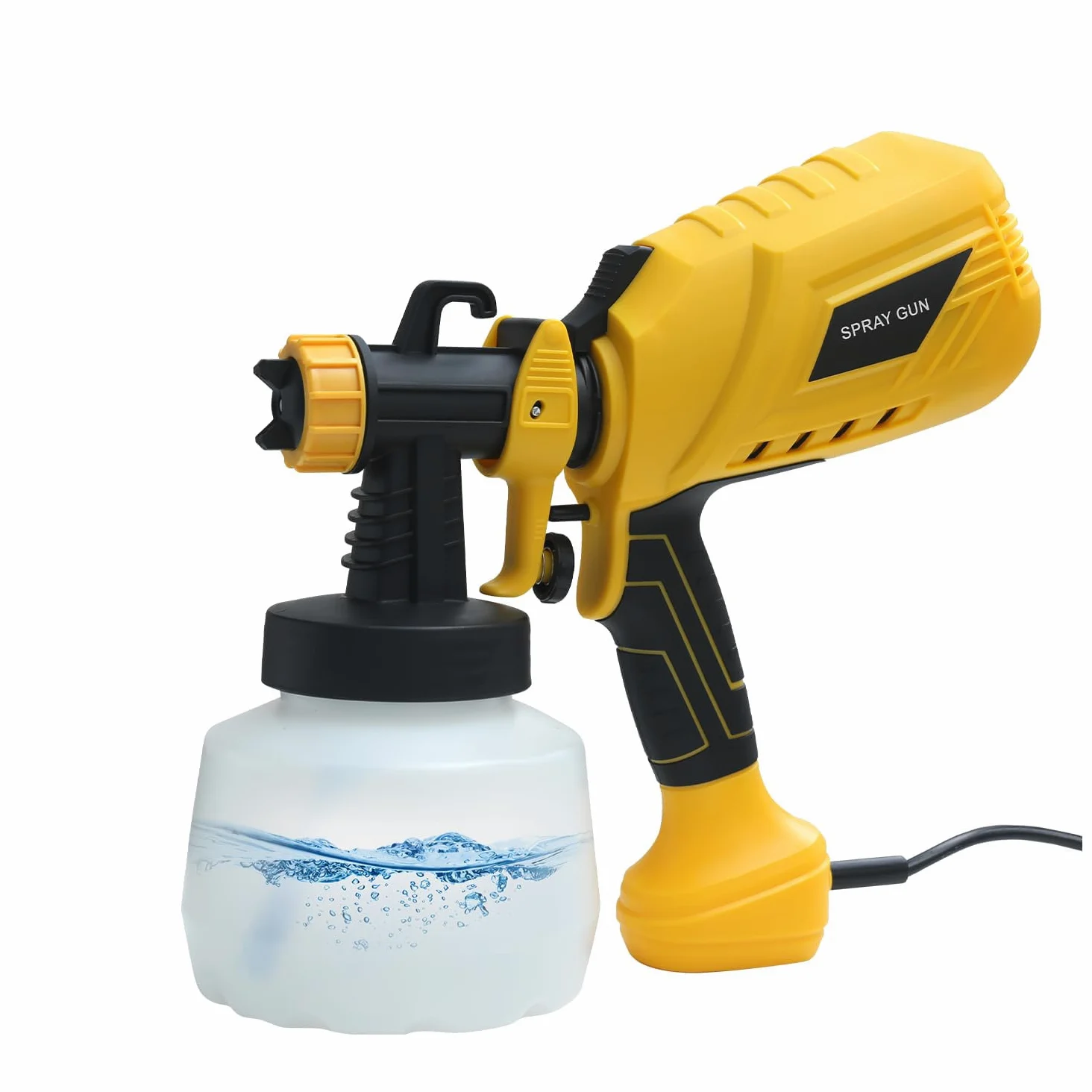 TOPALL Pistolet do lakierowania, 850 W, 32000 PRM, 1400 ml, elektryczny pistolet natryskowy HVLP, z 5 dyszami i 3 modelami, pistolet natryskowy