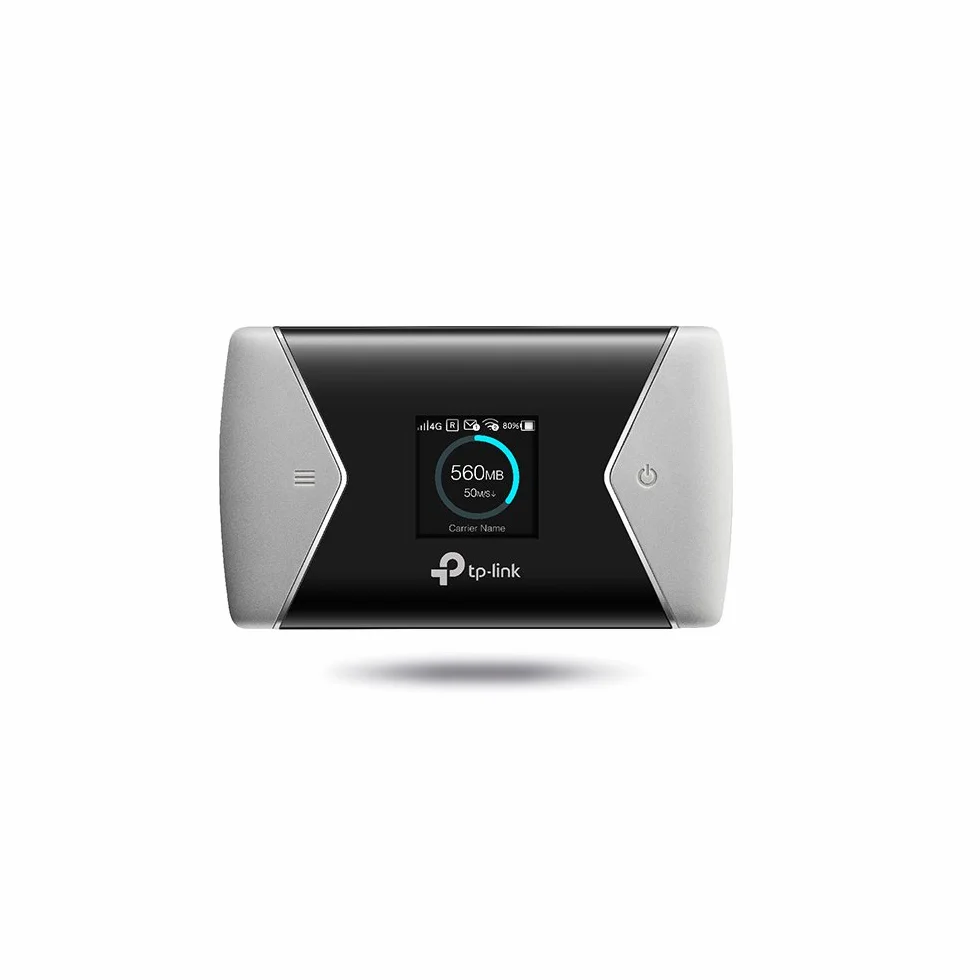 TP-Link M7650 Przenośny Hotspot 4G+ LTE-Advanced Kat.11 600 Mb/s Pobierania Dwupasmowe Wi-Fi 867 Mb/s 5 GHz 300 Mb/s 2,4 GHz Bateria 3000mAh Wyświetlacz LCD