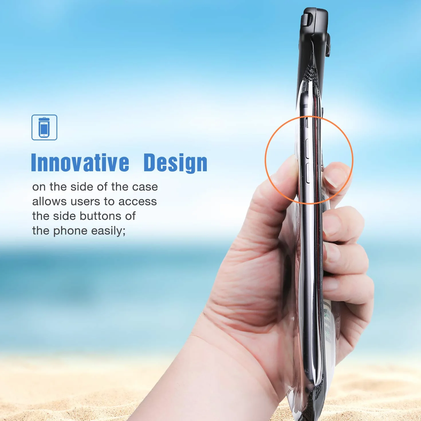 ProCase wodoodporne etui na telefon IPX8 do iPhone 15 14 13 12 Pro Max Samsung Galaxy S24 S23 Ultra S22 A54 7 cali czarne