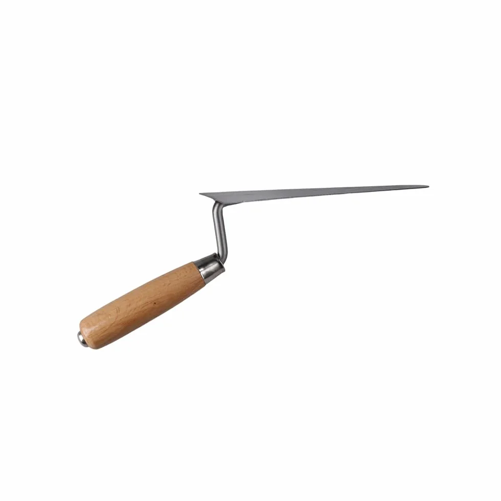 KS Tools 144.0113 Stuckateurkelle, okrągła, 200 mm, z drewnianym uchwytem
