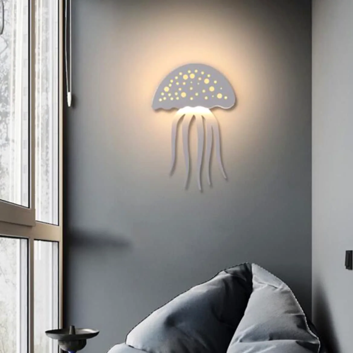 10W kinkiet kryty LED kinkiet pokój dziecięcy lampa meduzy dziecięca noc światło ścienne Cartoon oświetlenie ścienne chłopiec dziewczyna lampka nocna do sypialni ciepły biały 3000K biały