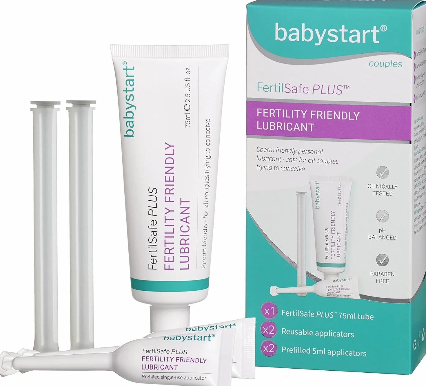 FertilSafe Plus - lubrykant do płodności 75 ml, 2 aplikatory, naturalny, bez parabenów