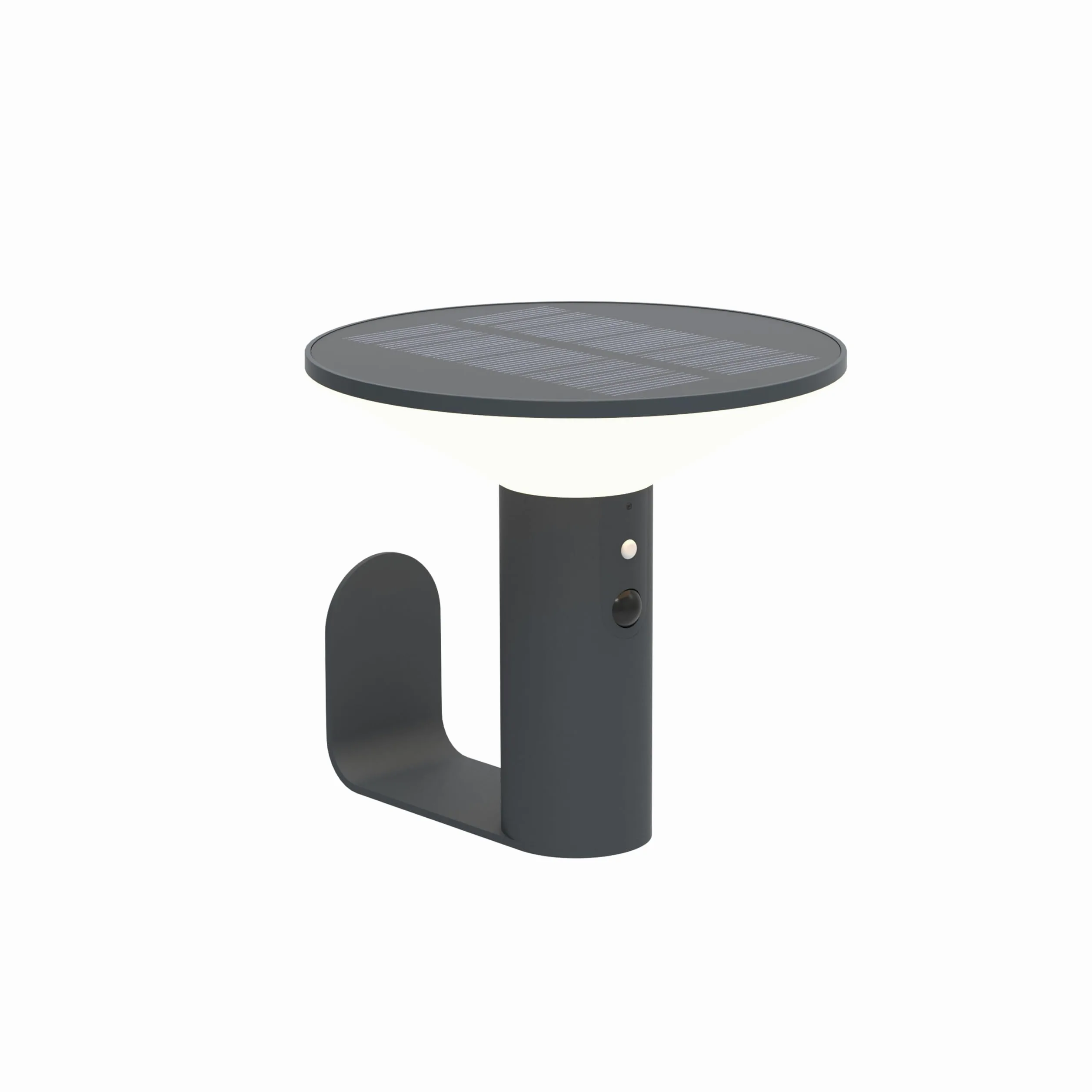 Lampa ścienna solarna BOLD, metaliczna szarość Lampa zewnętrzna z czujnikiem ruchu (lampa LED zewnętrzna z czujnikiem ruchu, 3 tryby świecenia, czujnik podczerwieni) – metaliczna szarość