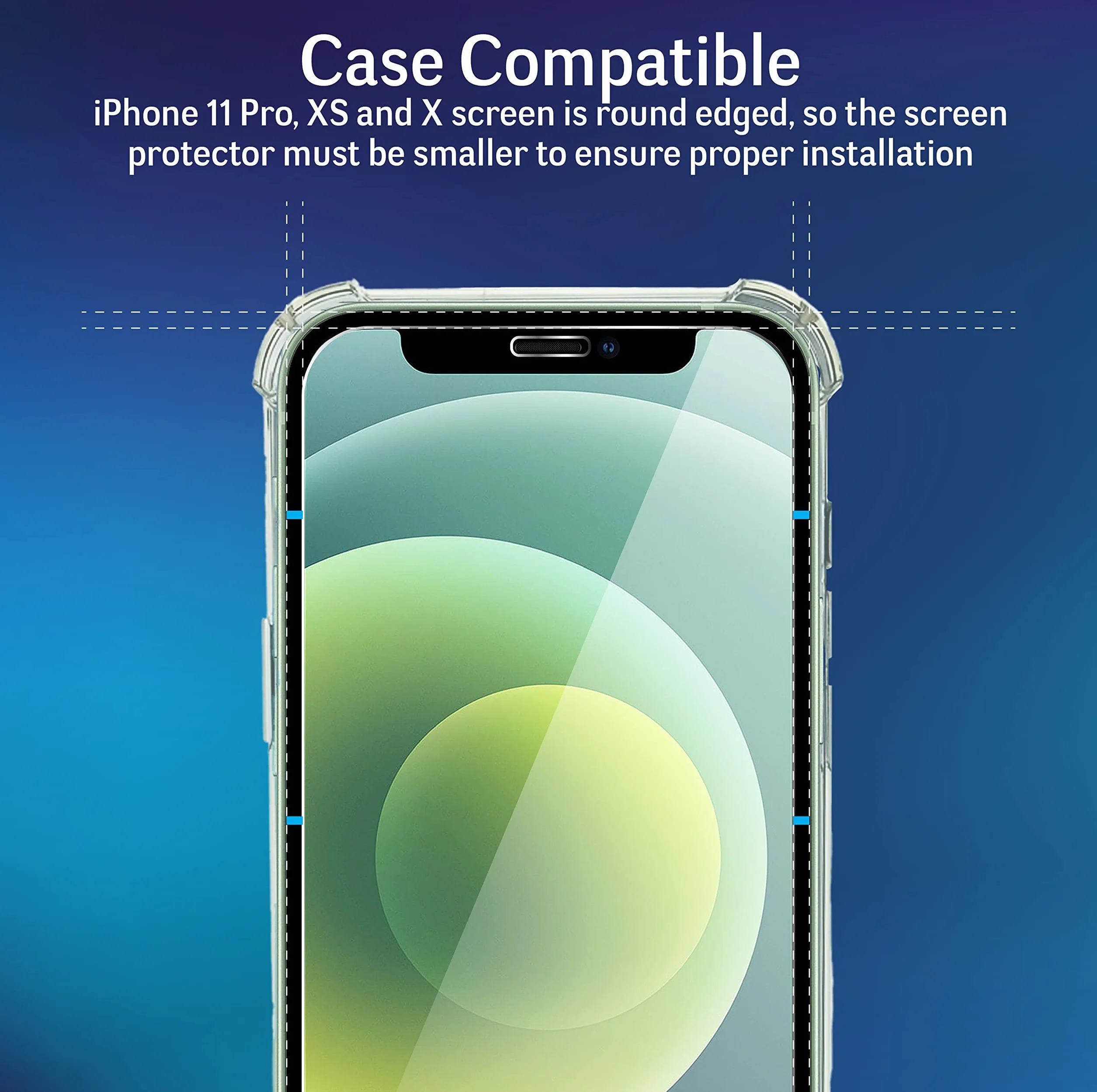 Szkło hartowane Ochraniacz ekranu do iPhone 11 Pro, X/XS 3 sztuki