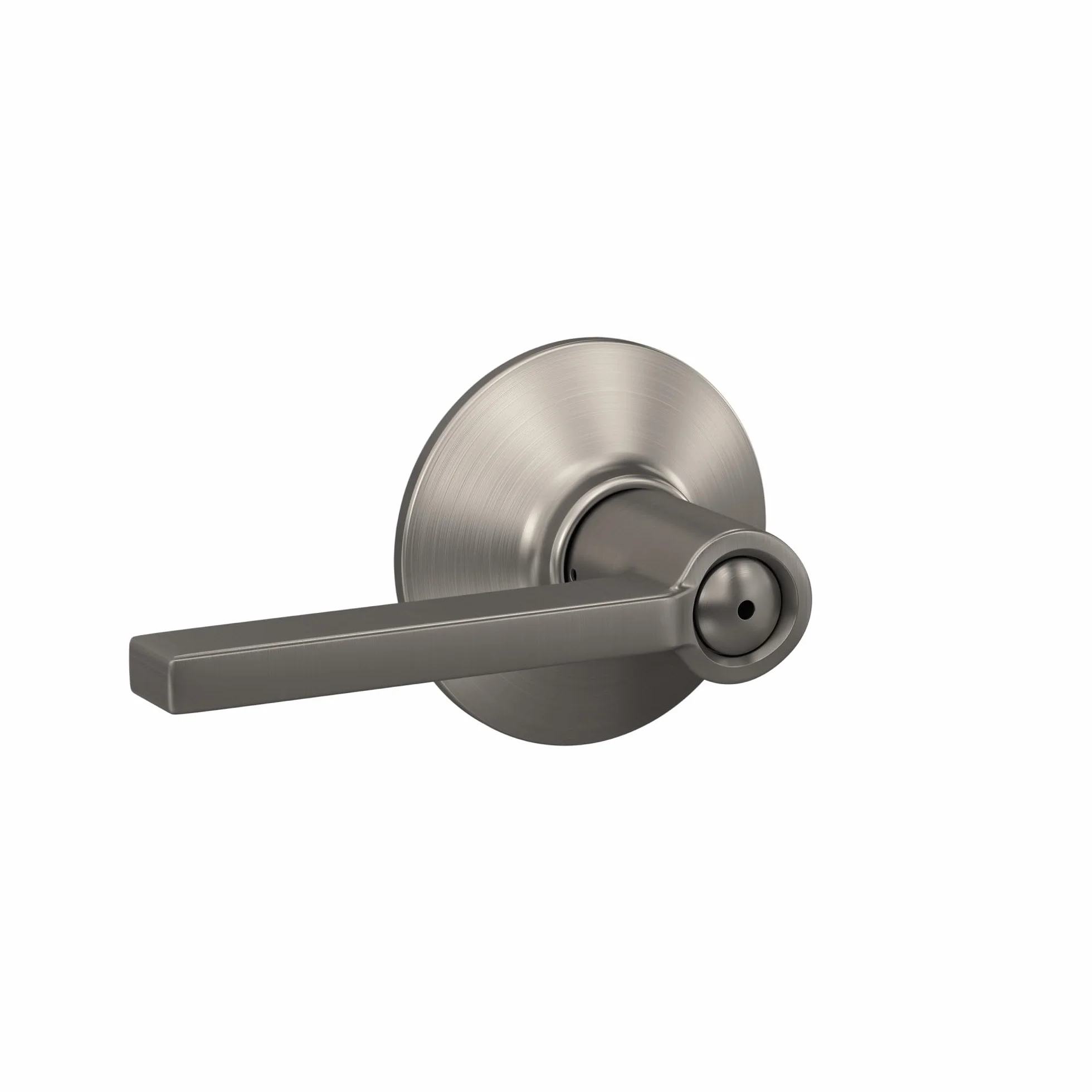 Schlage F40 LAT 619 Latitude Klamka do drzwi, zamek prywatności do łóżka i wanny, satynowy nikiel