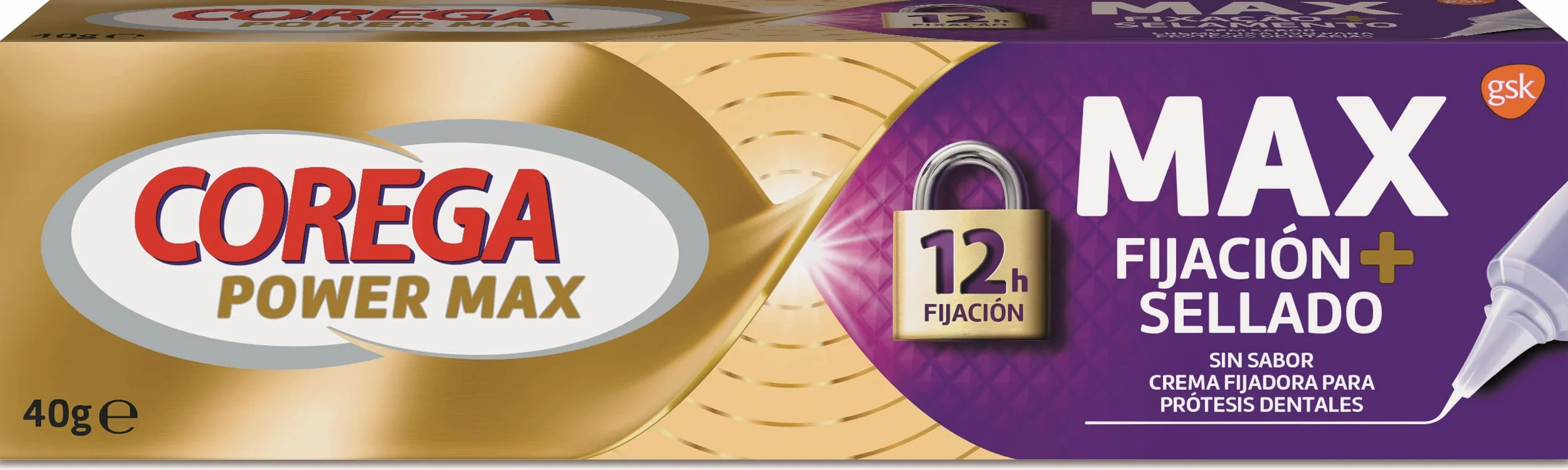 Corega Max Mocowanie + Uszczelnienie, Krem do protetyki dentystycznej, Do 12 godzin, 40 g