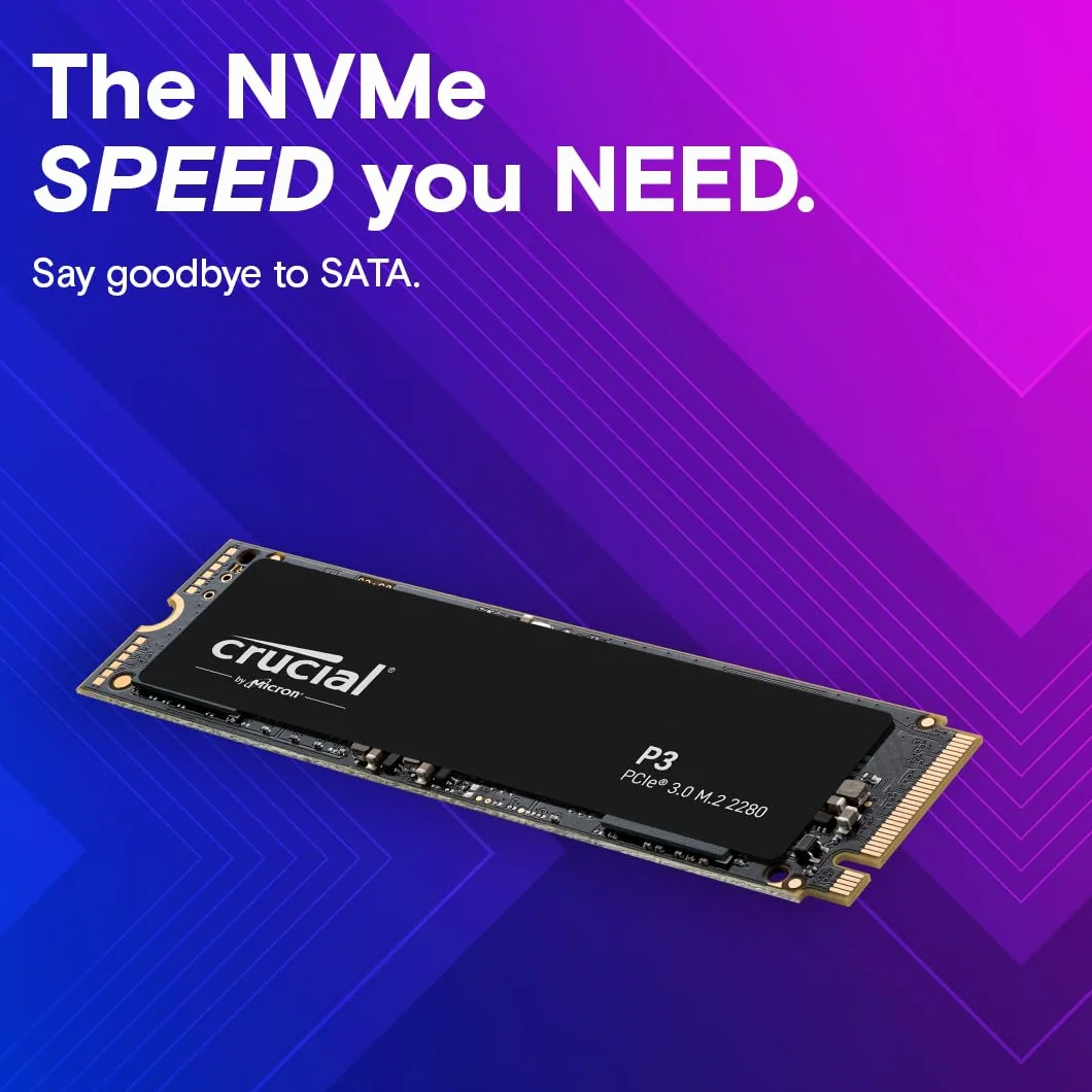 Crucial P3 4TB M.2 PCIe Gen3 NVMe wewnętrzny dysk SSD, do 3500 MB/s, CT4000P3SSD801 (edycja Acronis)