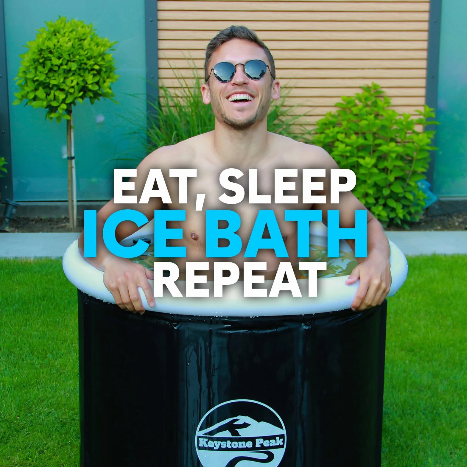 Ice Bath - 85 cm Ø * 72 cm - Wzmacniaj swój układ odpornościowy i popraw regenerację + wanna do zimnych kąpieli + przenośna wanna lodowa dla sportowców i Navy Seals + kąpiel w lodowatej