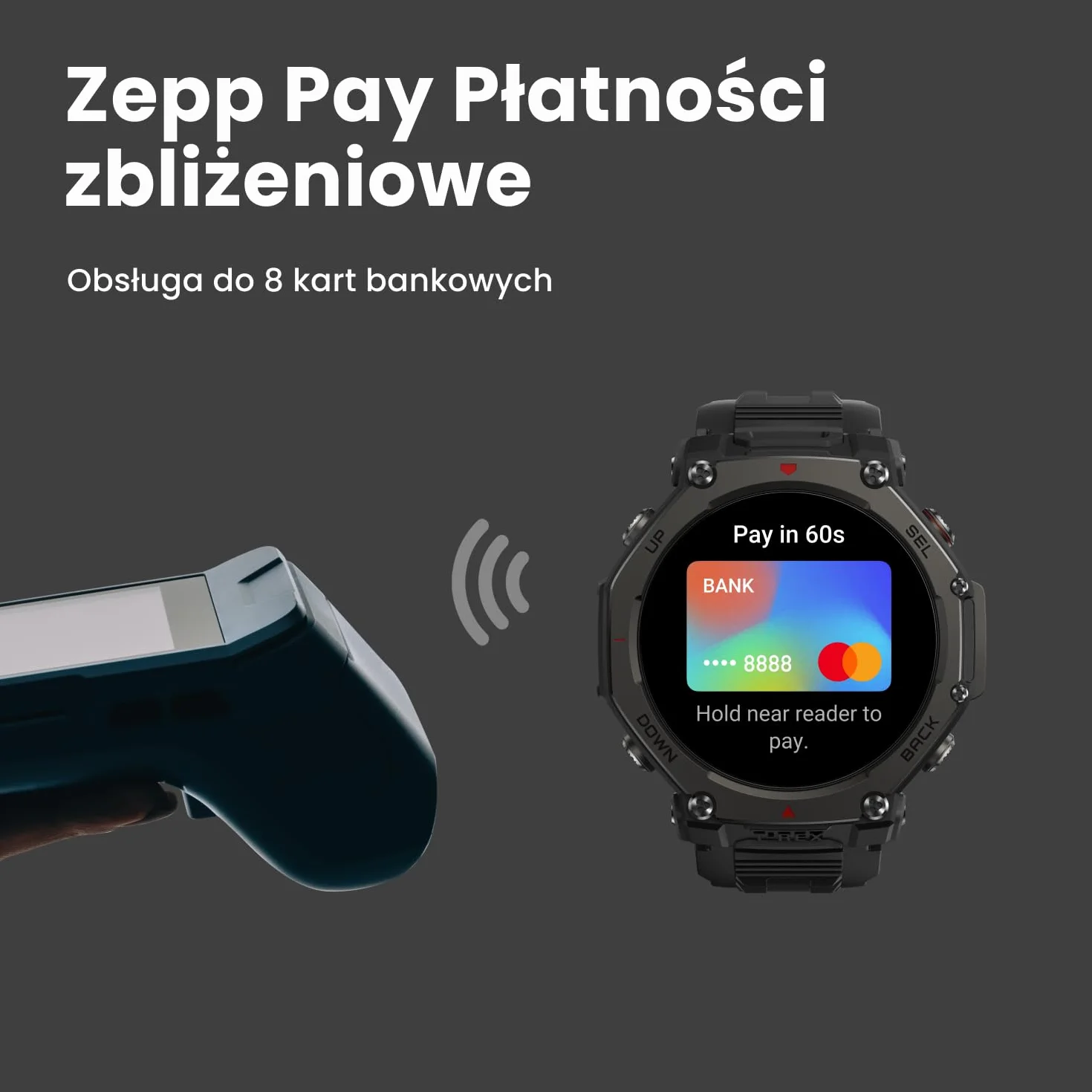 Amazfit T-Rex 3 Pro Smartwatch 48mm Czarny AMOLED GPS Dual Band 10 ATM