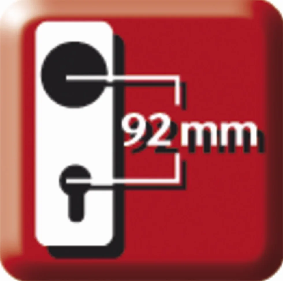 ABUS Okucie ochronne do drzwi HLZS814 F1 aluminium z ochroną cylindra kwadratowe 20351