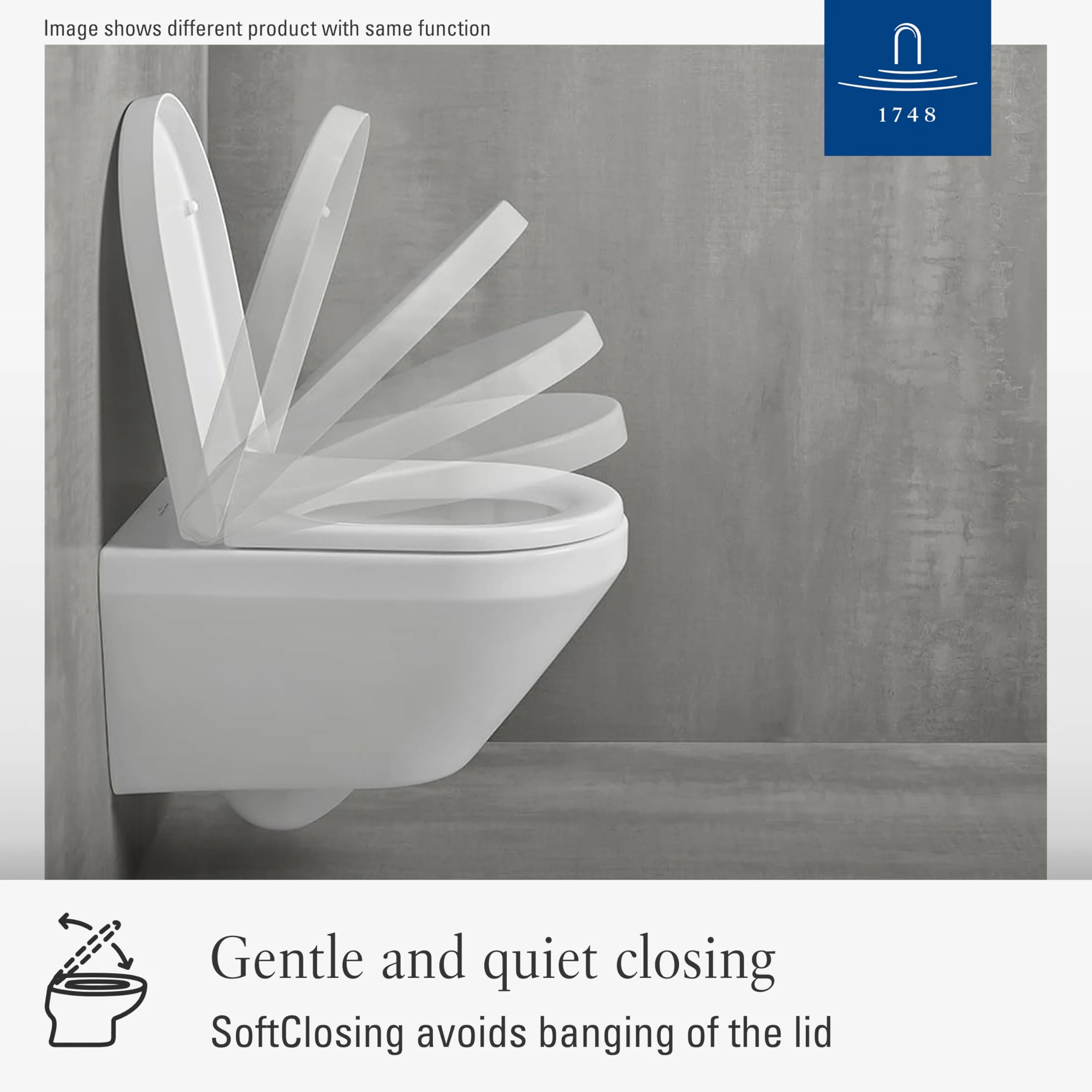Villeroy & Boch o.Novo – Deska sedesowa z mechanizmem cichego zamykania - Zdejmowana, nietłukąca deska z duroplast - Oryginalna część zamienna - Kształt D - Biały alpejski, błyszczący