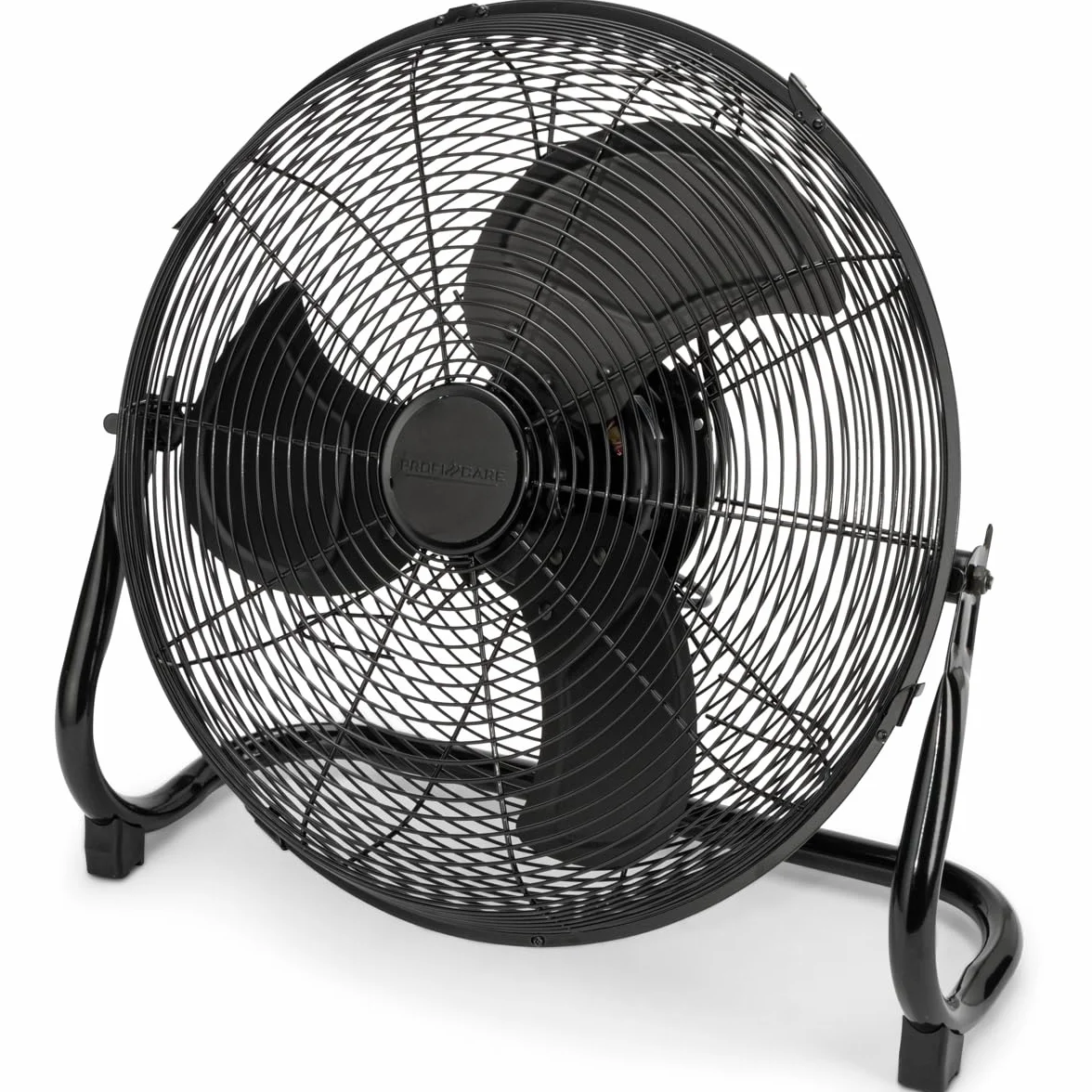 Proficare, czarny wentylator ze stali nierdzewnej w stylu retro 50 cm PC-VL3067WM, cichy wentylator 120 W, 3 poziomy prędkości, regulowany kąt nachylenia, metalowa kratka, wysoka stabilność