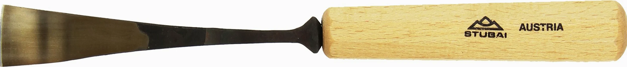Stubai 522625 typ 26 z drewnianym uchwytem, dłuto do rzeźbienia w drewnie, złoty/beżowy, 25 mm
