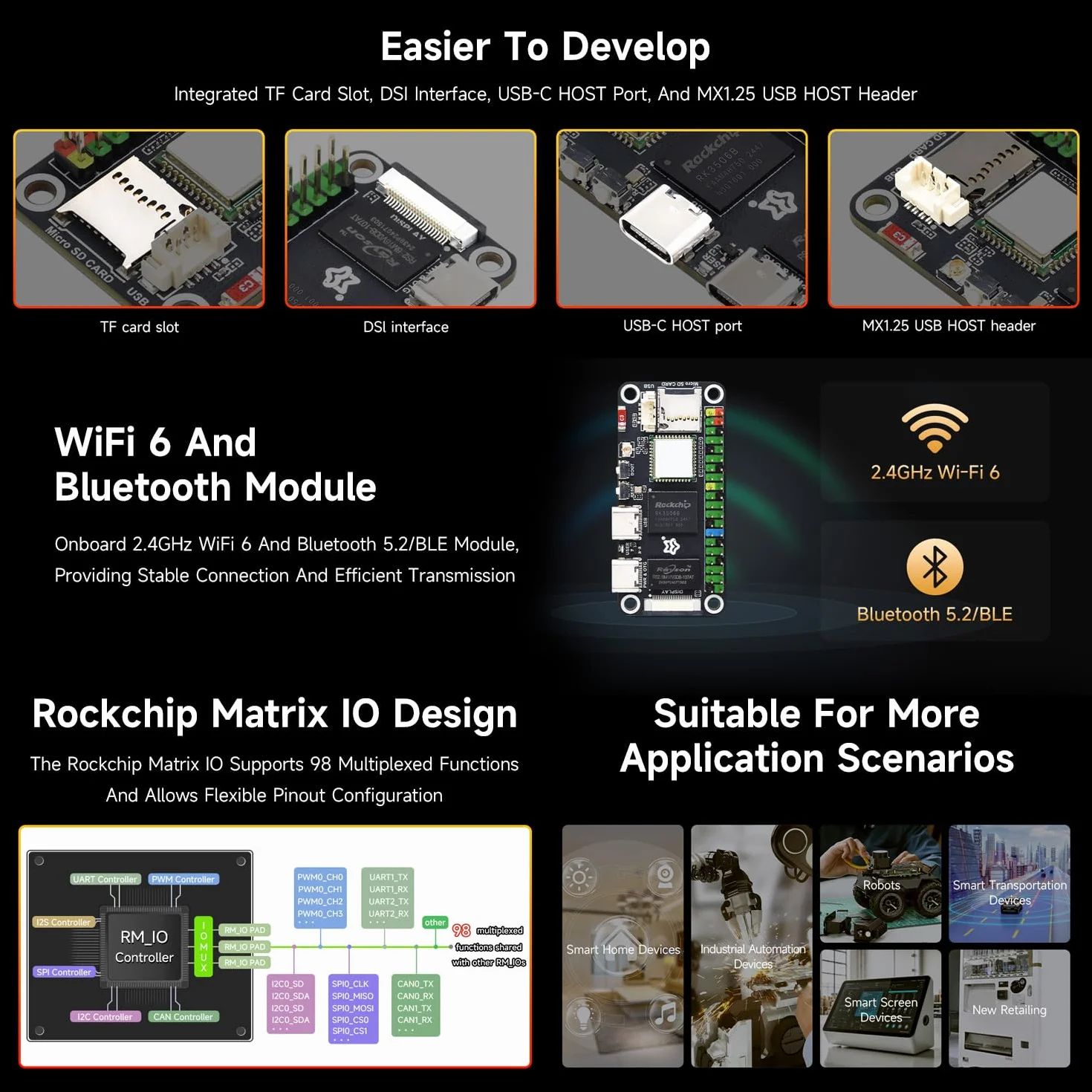Waveshare Luck-Fox Lyra Zero W Micro Linux Development Board Based On RK3506B Chip, Integrated with Triple-core Arm Cortex-A7 and Arm Cortex-M0 Processors
