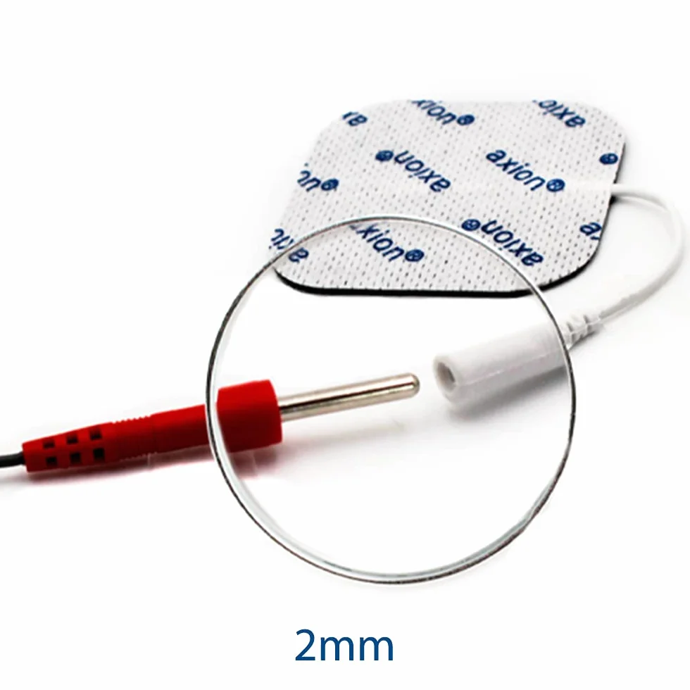 2 elektrody do elektrostymulatorów TENS- EMS ból szyi i karku żelowa PIN 2mm - axion