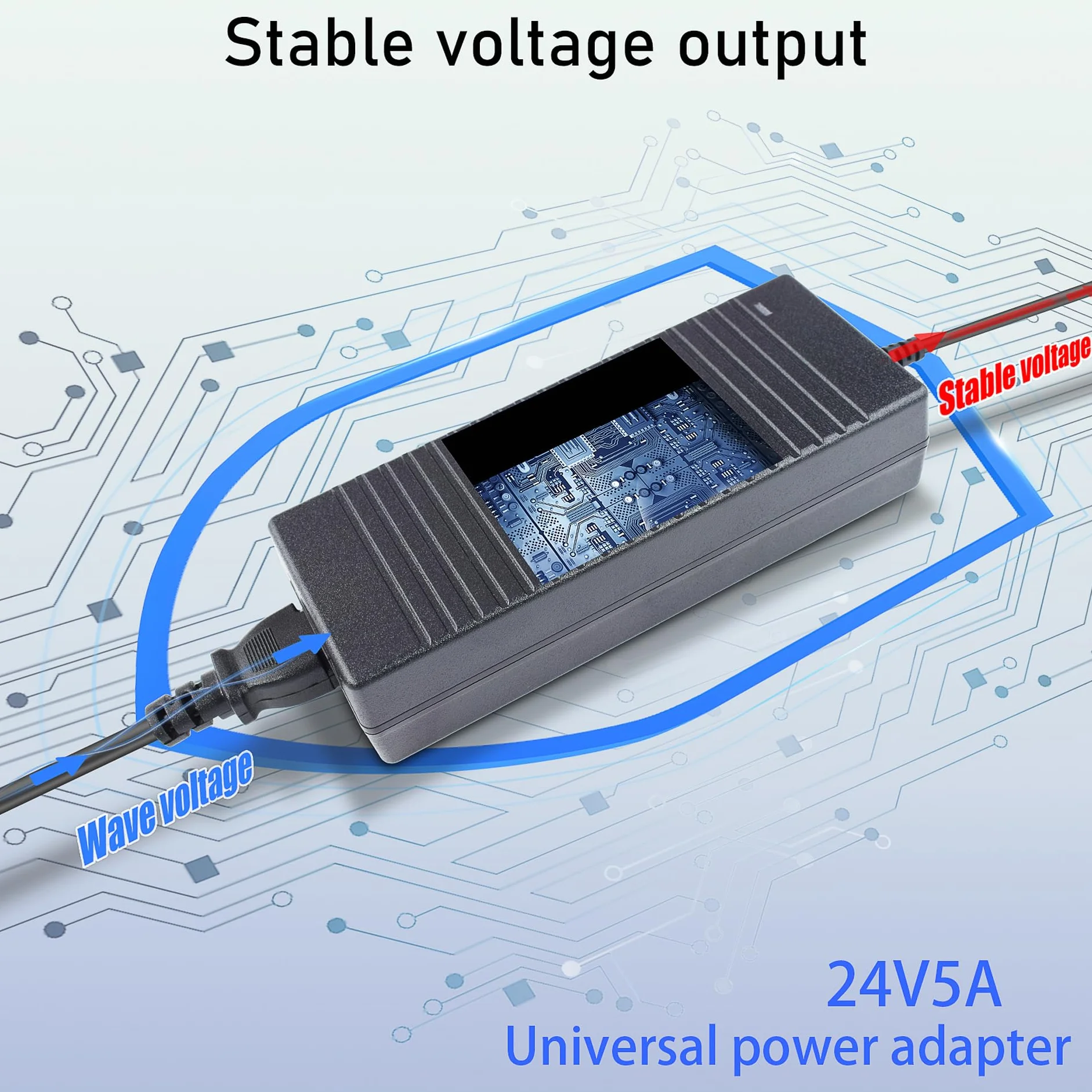 Zasilacz 24 V, 5 A, 120 W DC 24 V o niskim natężeniu, zasilacz do taśm LED 24 V, silnik krokowy, kontroler PLC, inteligentny silnik kurtynowy