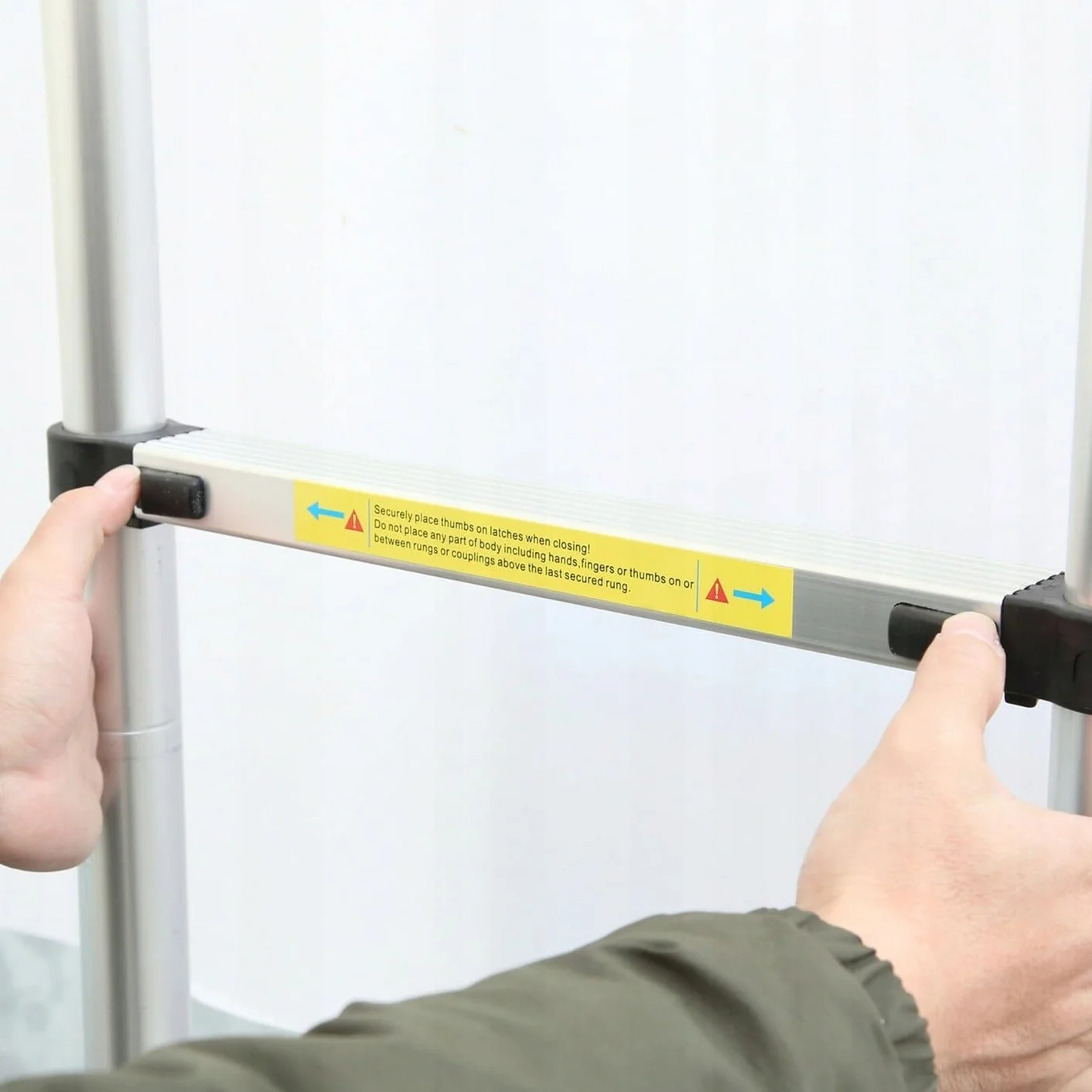 Drabina teleskopowa wysuwana z funkcją przegubową – 6,2m / 620cm (2x3,1m drabina wolnostojąca), aluminiowa drabina wielofunkcyjna kombi, norma EN131 obciążenie 150kg, antypoślizgowa & oszczędzająca miejsce, dom & budowa