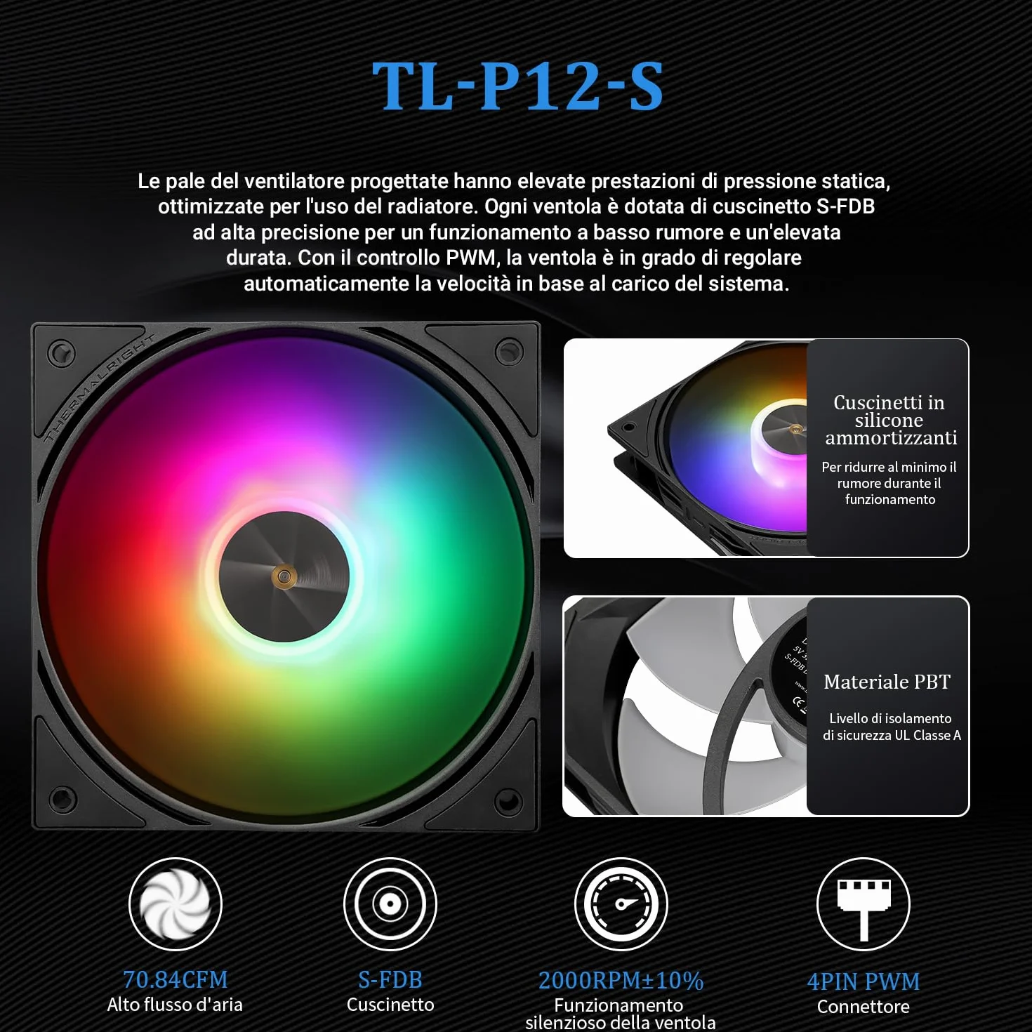 TR FW PRO 360 ARGB czarny CPU AIO Cooler IPS LCD ekran 320x320 2,73" chłodzenie wodą do AM5 Intel 1700/1851