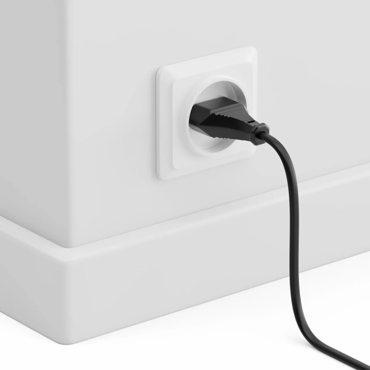deleyCON 3,0m Kabel Zasilający Przewód Sieciowy Wtyczka Typ C Euro na Gniazdo C7 Kabel Euro 8 do TV Blu-Ray Małych Urządzeń Zasilaczy - Czarny