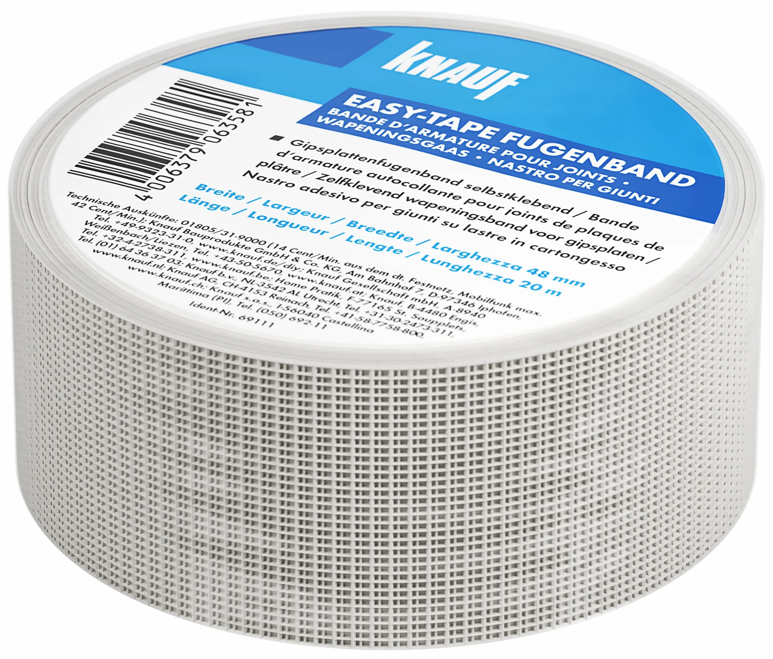 Knauf 69112 Taśma Kryjąca, Biały, 48 mm x 45 m