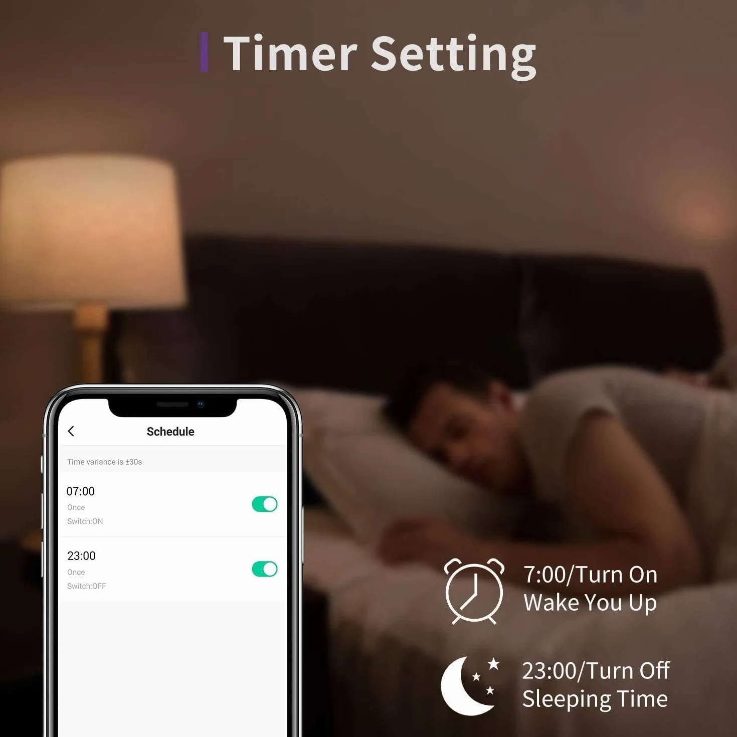 Żarówka Alexa Fitop Smart E27, lampa Wi-Fi, kompatybilna z Alexa/Google Home, 10 W, 900 lm, możliwość ściemniania, ciepła biel i wielokolorowa żarówka, kontrola za pomocą aplikacji, nie wymaga koncentratora, 1 szt.