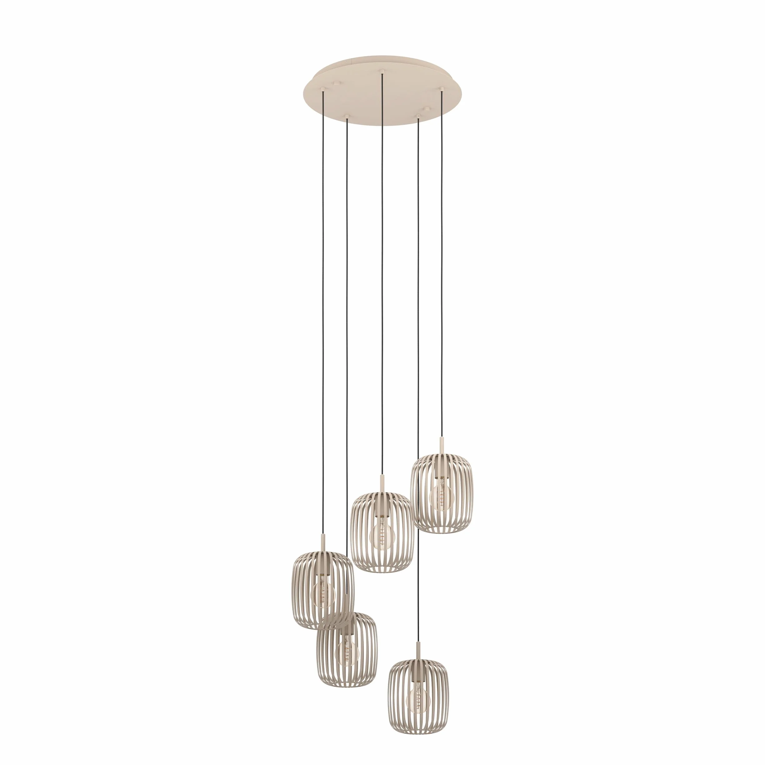 EGLO Lampa wisząca Romazzina, klasterowa lampa sufitowa 5-płomienna