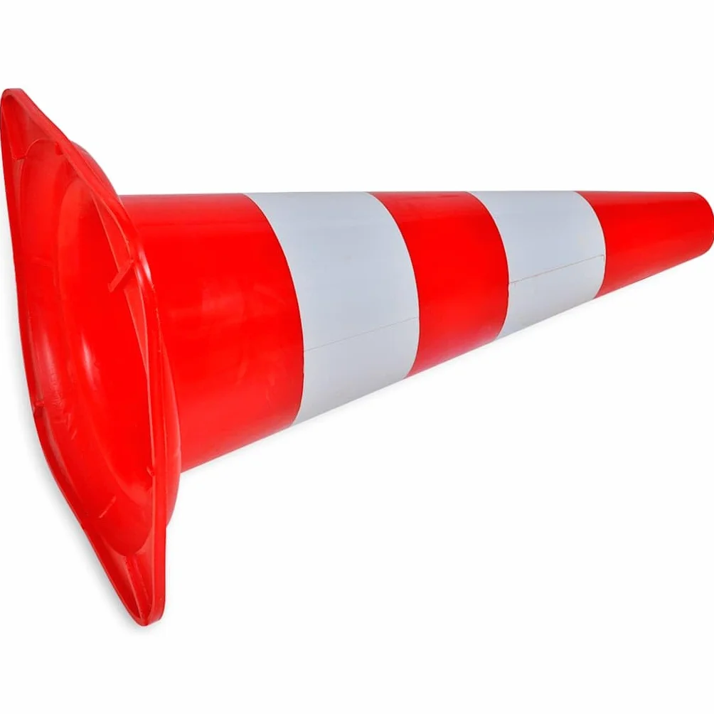 Odblaskowe pachołki drogowe czerwono-białe 50 cm