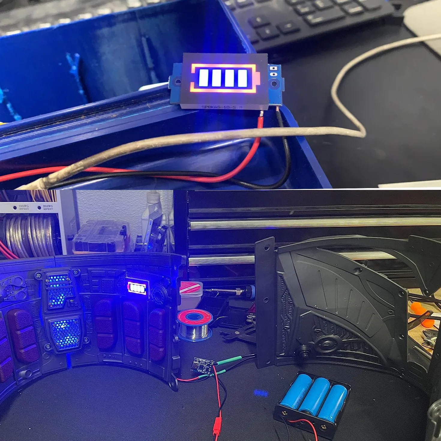 RUNCCI-YUN moduł wskaźnika pojemności baterii litowej 1S 3,7 V 4 sztuki LED