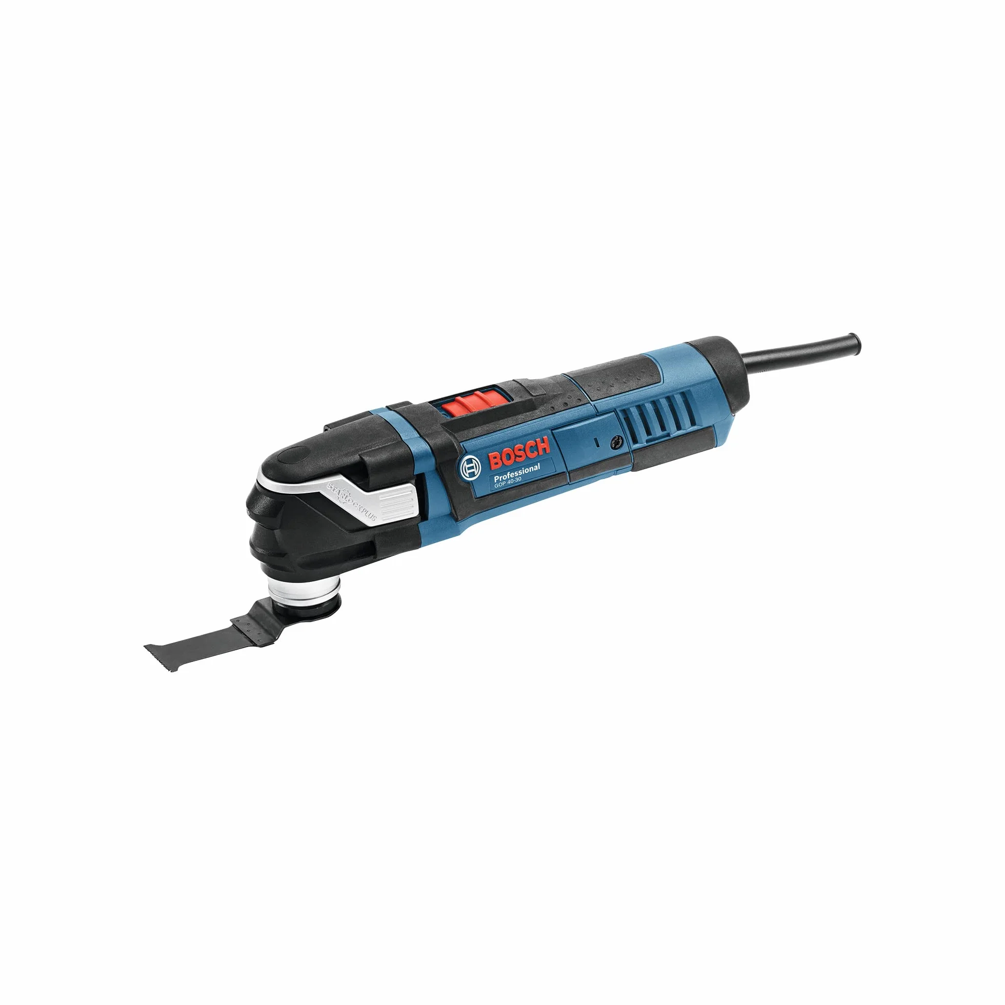 Bosch Professional: narzędzie wielofunkcyjne Multi-Cutter GOP 40-30 (400 W, prędkość oscylacyjna bez obciążenia 8.000 – 20.000 min-1, 1 brzeszczot BIM do cięcia wgłębnego StarlockPlus)