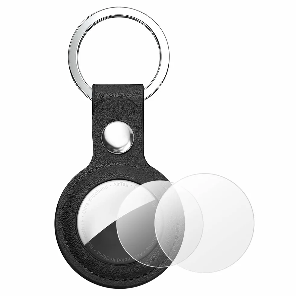 AXFEE Skórzane etui ochronne AirTag PU na klucze do Apple AirTag