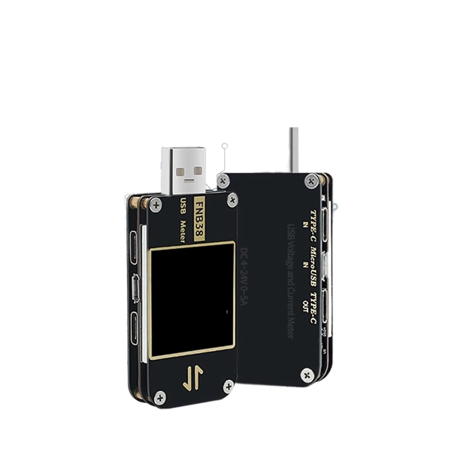 Tester USB FNB38 Miernik prądu i napięcia Tester USB QC4 + PD3.0 2.0 PPS Protokół szybkiego ładowania Test pojemności(C1 With BT.)