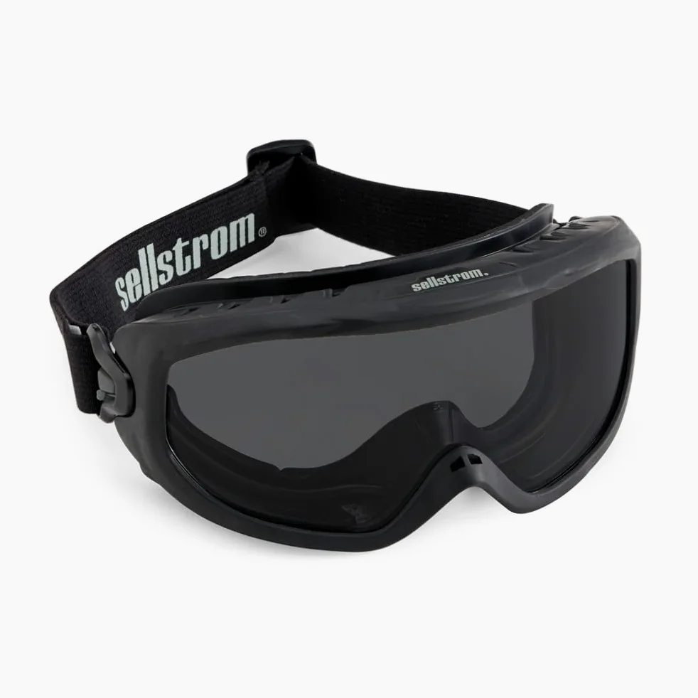 Sellstrom Okulary ochronne i okulary Wildland Fire OTG, ochrona oczu, sprzęt strażacki, mrówka, odporne na zarysowania, ochronna osłona oczu z soczewką dymną, regulowany pasek, czarna ramka, S80226
