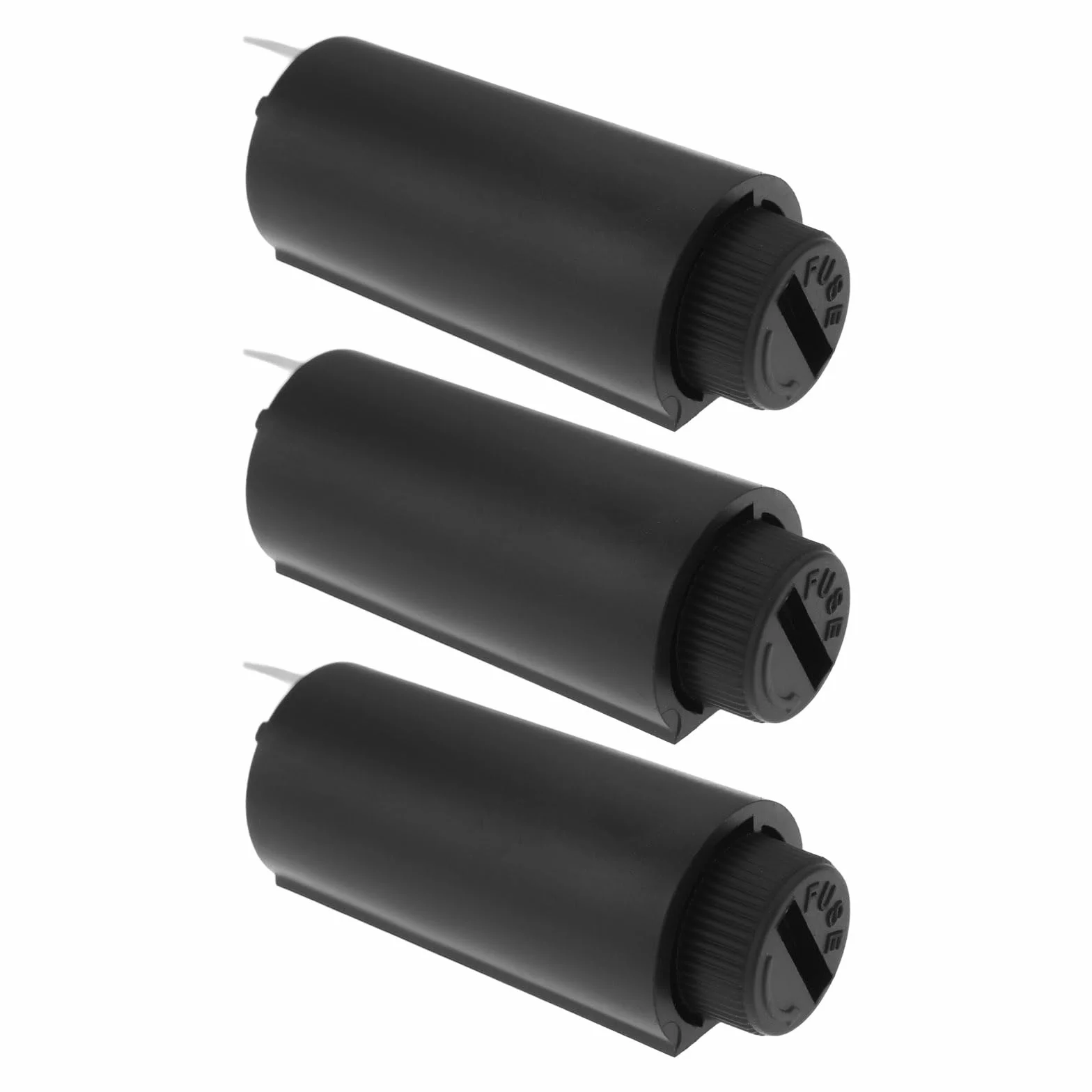 3 x uchwyt bezpiecznika pionowy zamknięty z zaślepką 5 mm x 20 mm 250 V 10 A do płyt zasilających różnych małych urządzeń elektrycznych