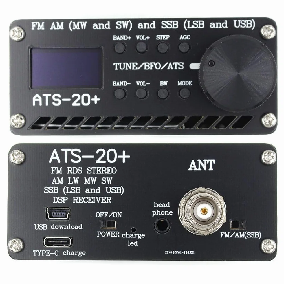 ATS-20+ SI4732 Przenośny odbiornik radiowy krótkofalowy OLED SSB AM FM SW MW DSP