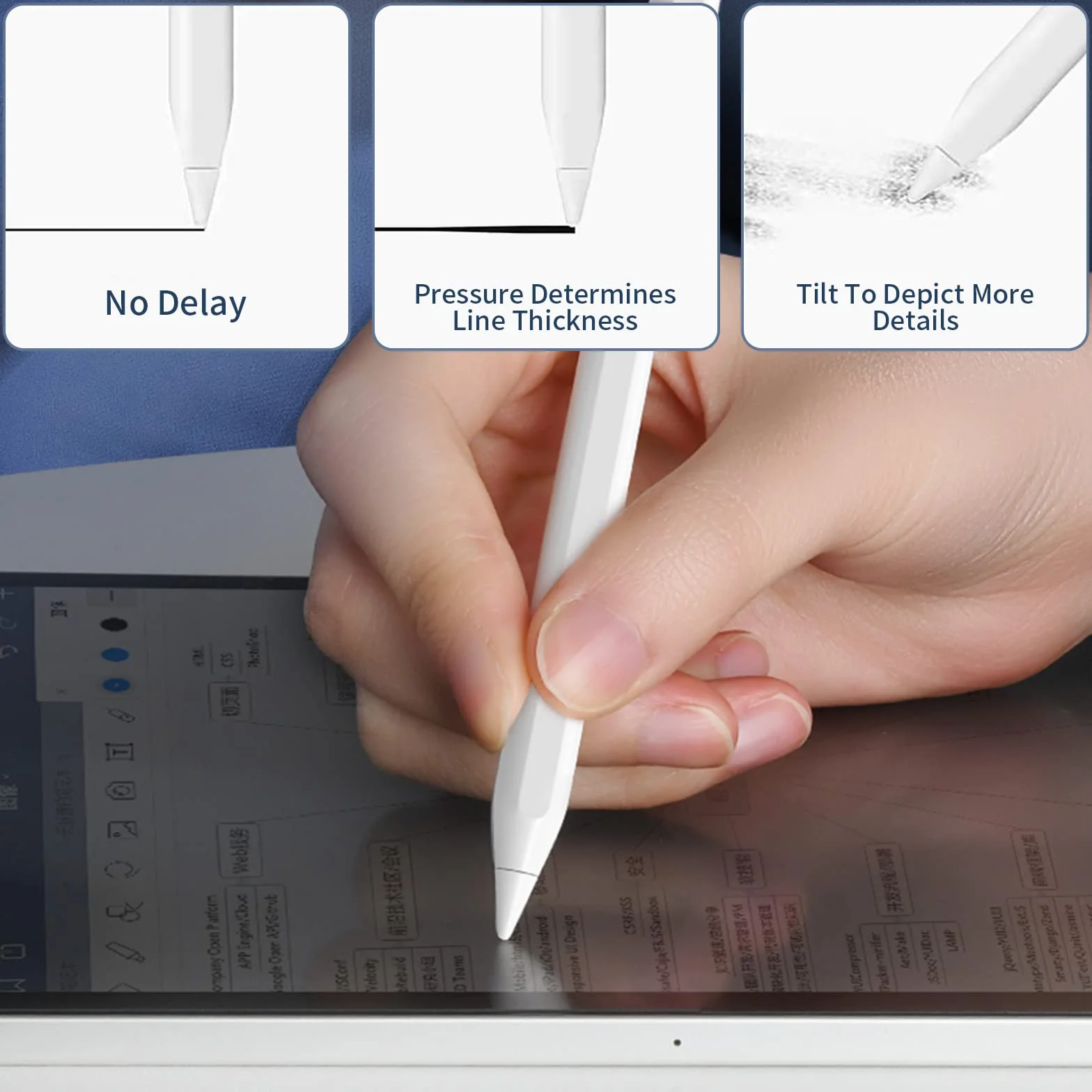 Newaner 4 szt. Końcówka kompatybilna z Apple Pencil 1 i 2 Generacja, końcówki Apple do iPada Pro Apple Pencil 1 i 2, wymienne końcówki z 4 silikonowymi końcówkami i pudełkiem do przechowywania