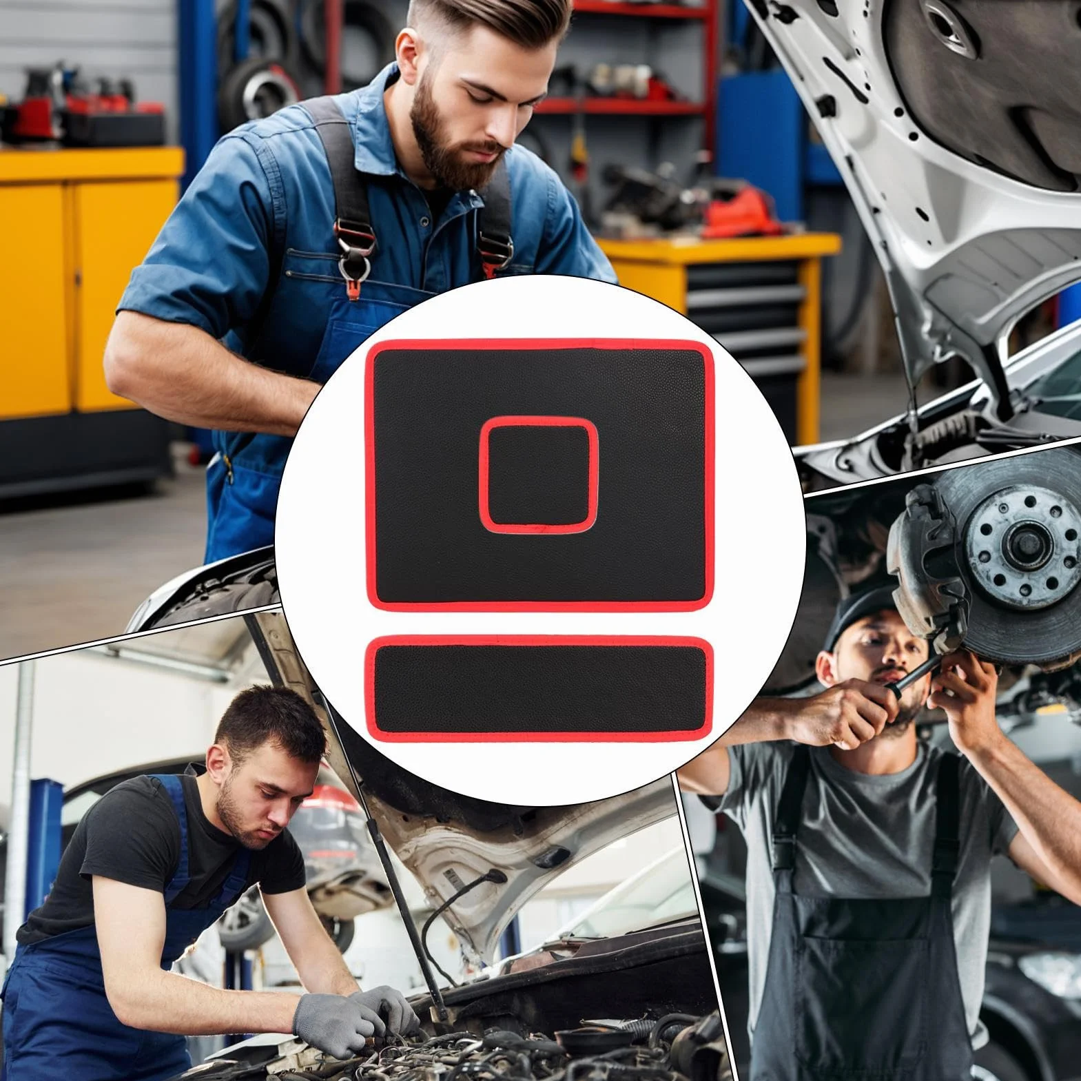 Magnetyczna Mata Na Narzędzia Dla Mechaników 3 Sztuki Maty na Narzędzia z | Wytrzymały Uchwyt na Części Do Domu, Garażu, Budowy, Naprawy Samochodów, Dla Mechaników, Elektryków