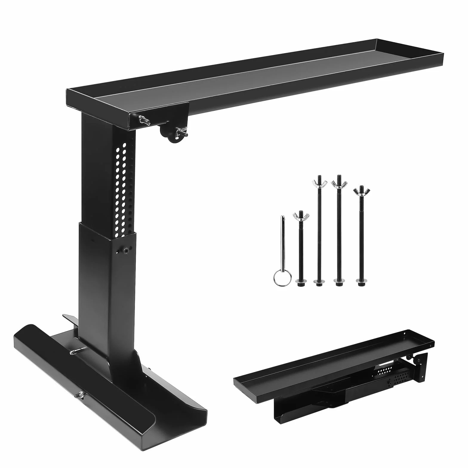 SWAWIS Składana przedłużka schodów regulowana wysokość 30-46 cm, nośność 150 kg, platforma 69 x 14,8 cm, poziomator schodów z antypoślizgową podkładką do schodów teleskopowych i prostych