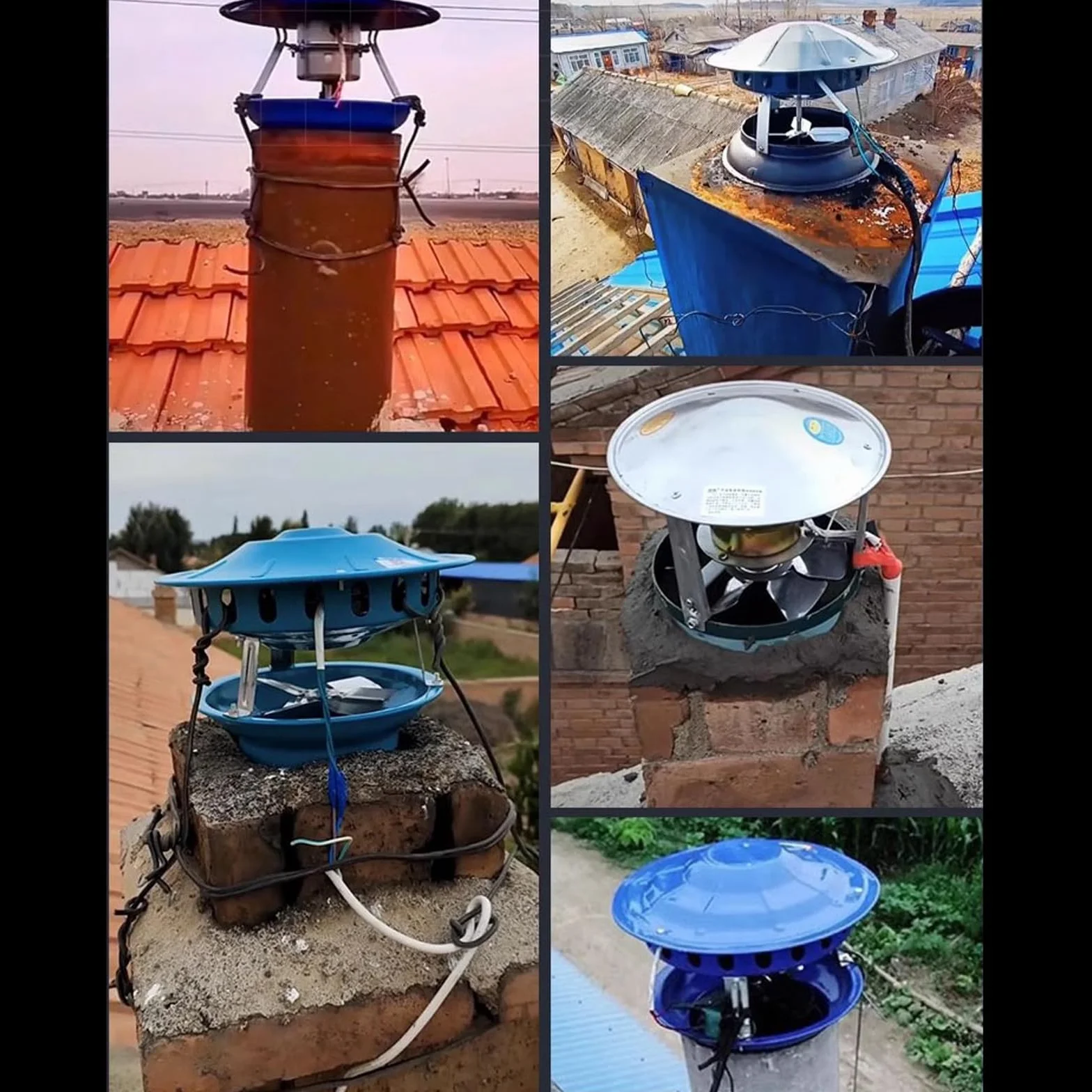 Wentylator kominowy 120W Komin domowy urządzenie do palenia Piec wyciągowy Wentylator wyciągowy dymu i przeciwdymowy Wentylator kominkowy Dmuchawa